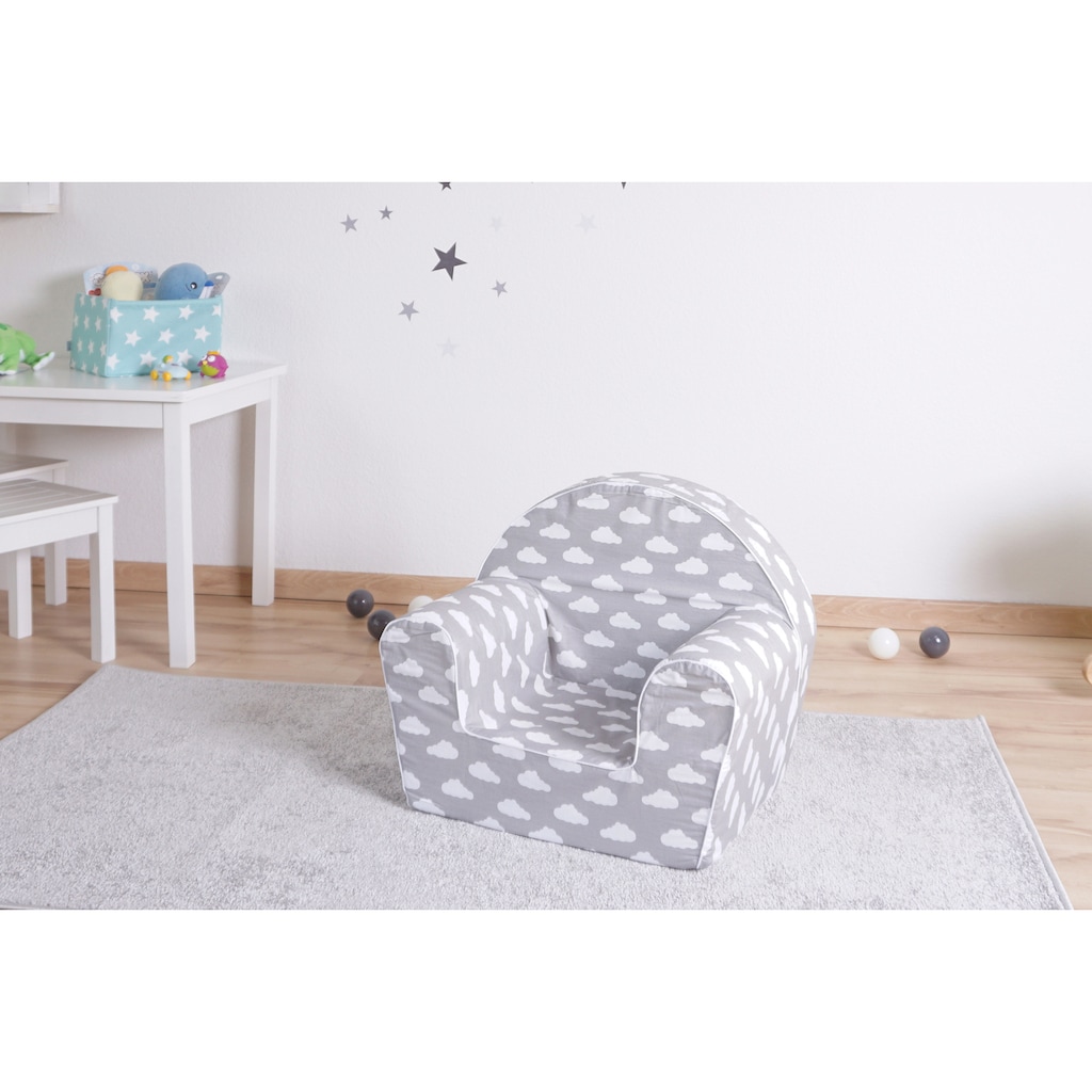 Knorrtoys® Sessel »Grey White Clouds«, für Kinder; Made in Europe