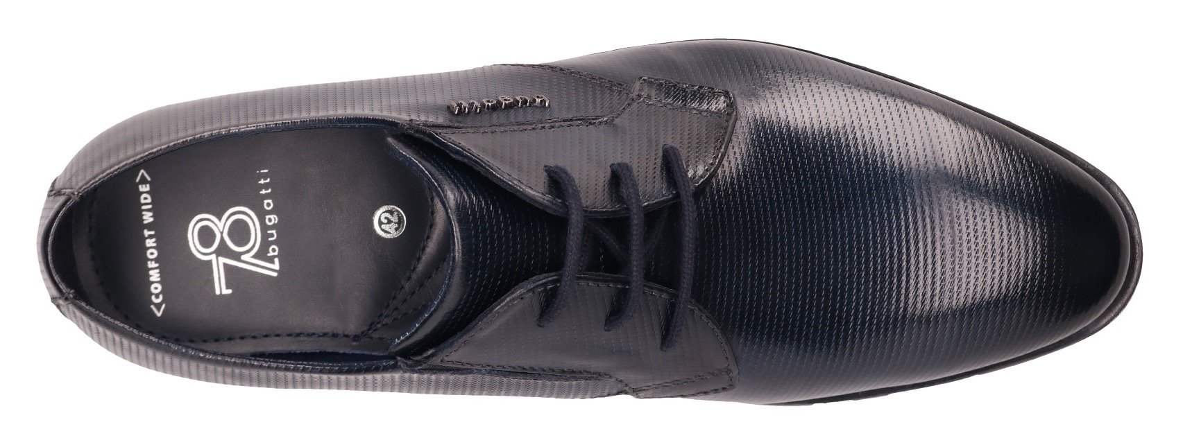 bugatti Schnürschuh, Businesschuh, Abendschuh, Festtagsschuh mit seitlichem Logoemblem