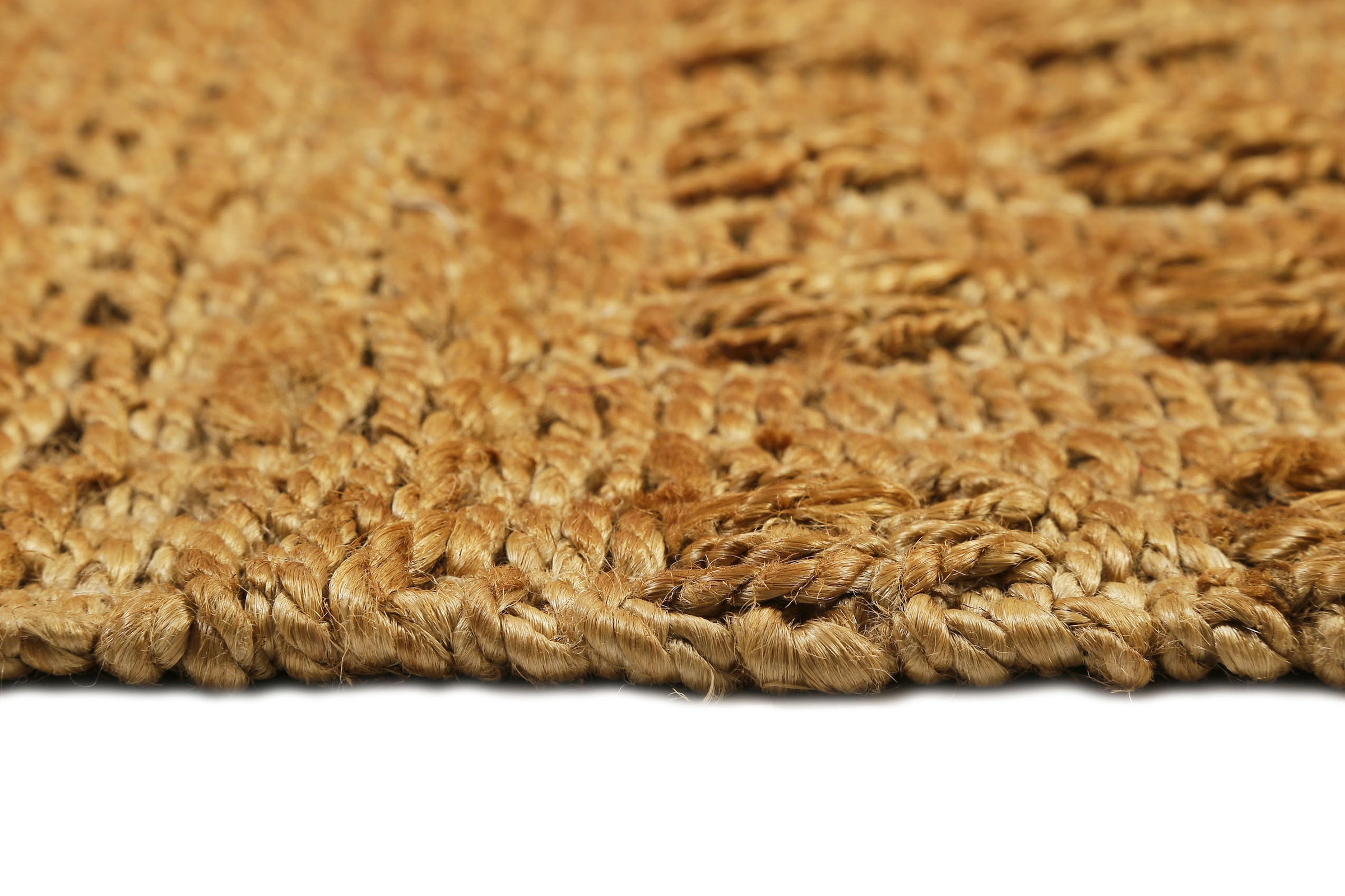 Green Looop Teppich »Marseille«, rechteckig, 5 mm Höhe, handgewebter Juteteppich, 100 % Naturfaser, mit Fransen, Wohnzimmer