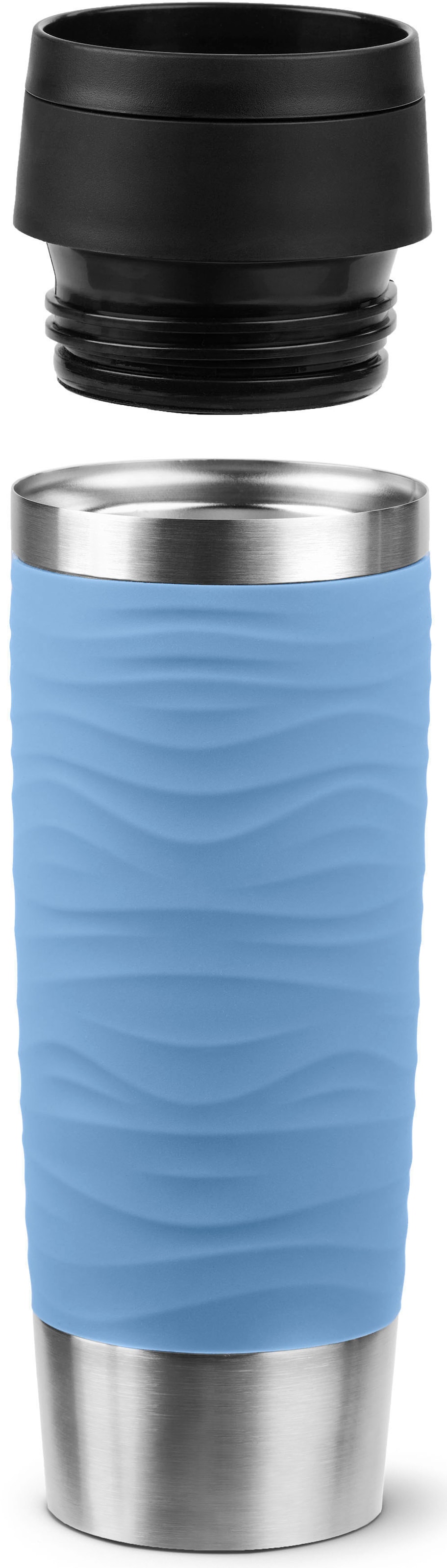 Emsa Thermobecher »Travel Mug Classic Wave«, 6h heiß, 12h kalt, 100% dicht, spülmaschinenfest, 360°-Trinköffnung