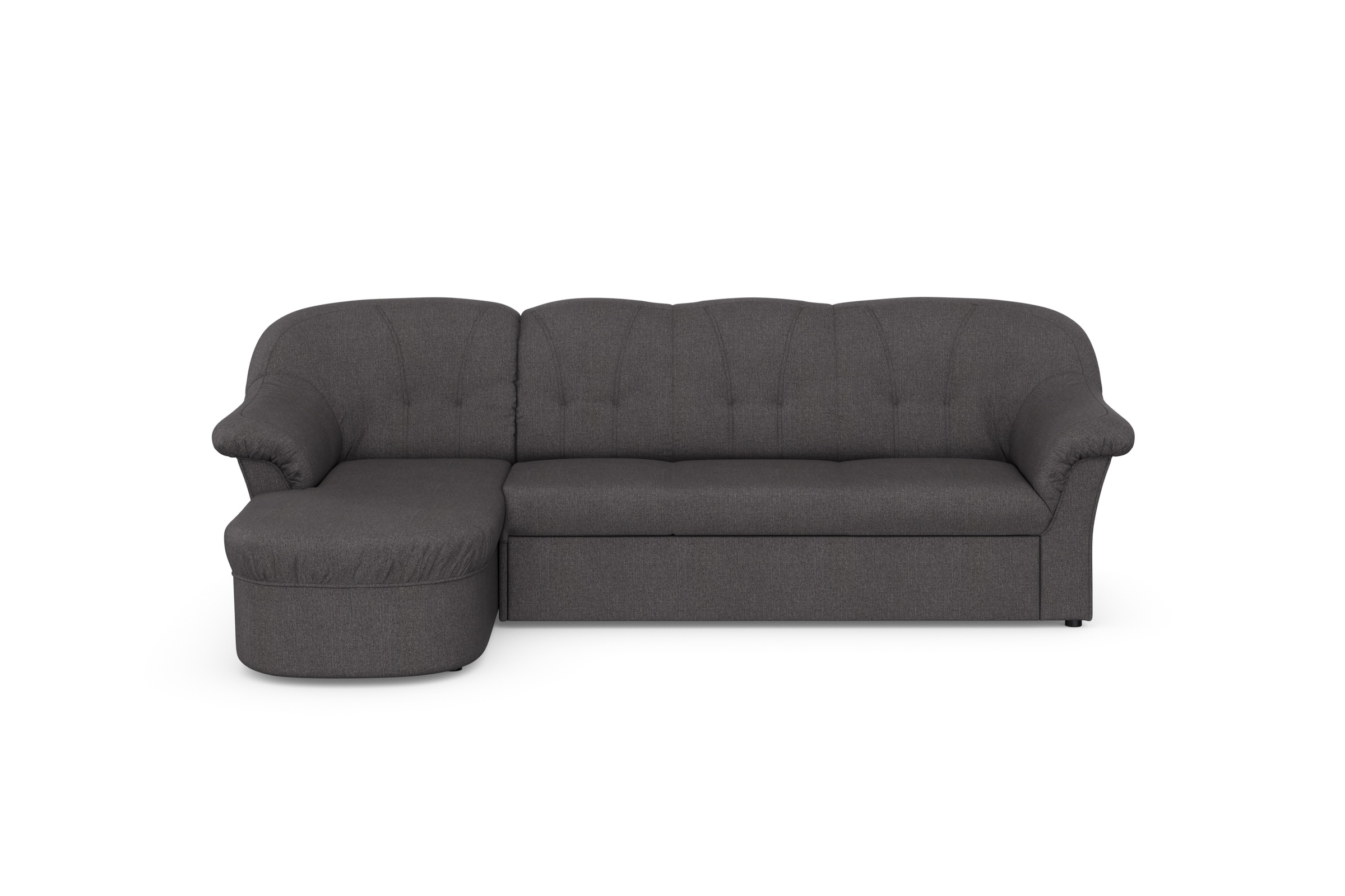 DOMO collection Ecksofa »Pegnitz, elegante Rückensteppung, kompakte Stellmaße 238/141cm, L-Form«, wahlweise mit Bettfunktion