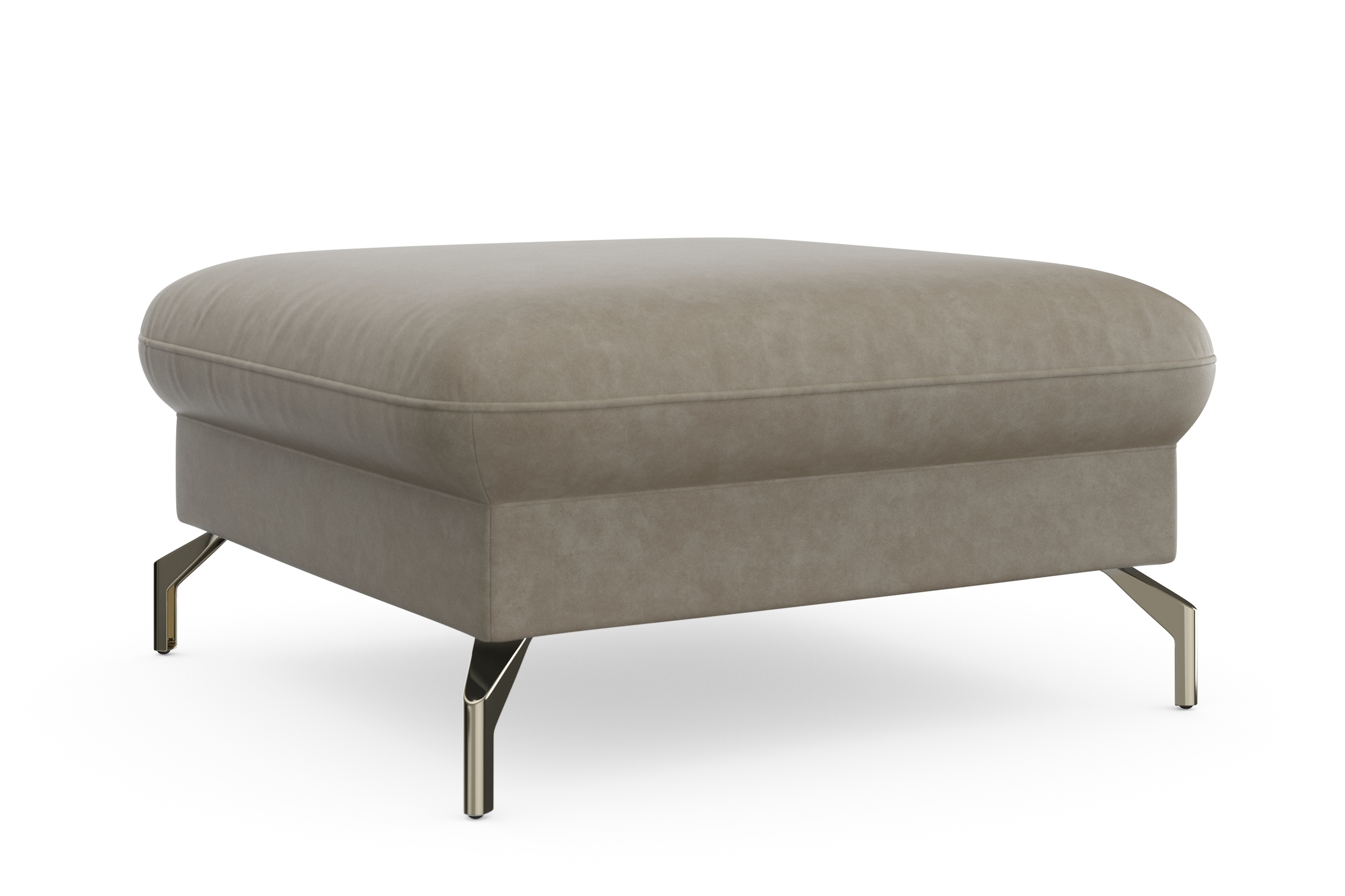 sit&more Hocker »Fashion« inklusive Federkern, mit satinierten Nickelfüßen