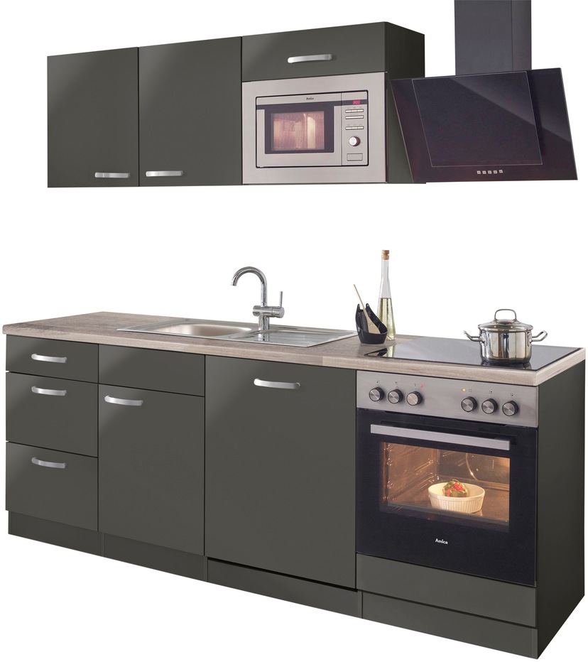 wiho Küchen Küchenzeile »Kansas«, mit E-Geräten, Breite 340 cm auf Raten  kaufen
