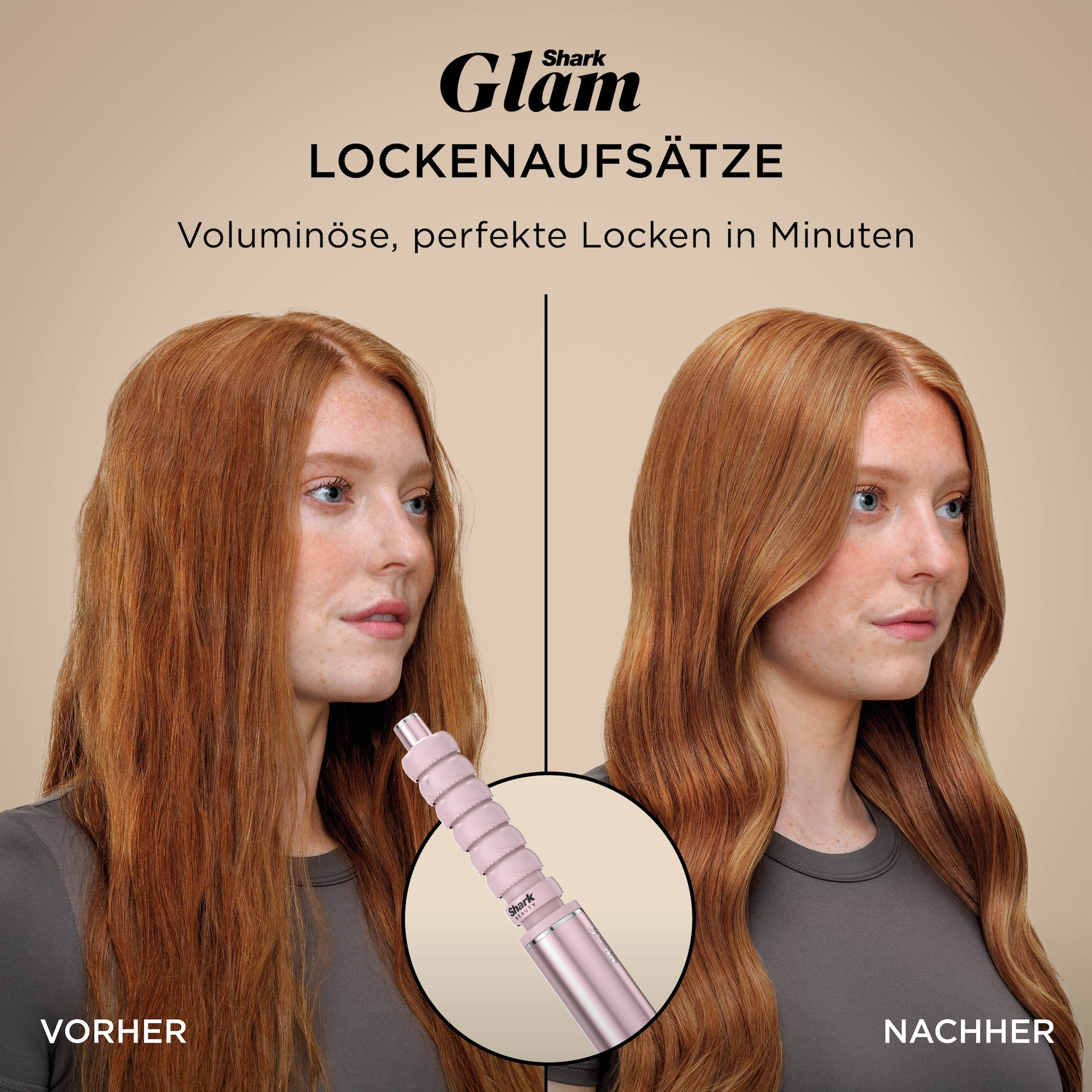 Shark Haarstyler »Glam Multistyler HD6051SEUPK für glatte Haare, Wellen und Locken« Keramik-Beschichtung hitzekontrollierte Keramik und Luftstrom ermöglichen jeden Style