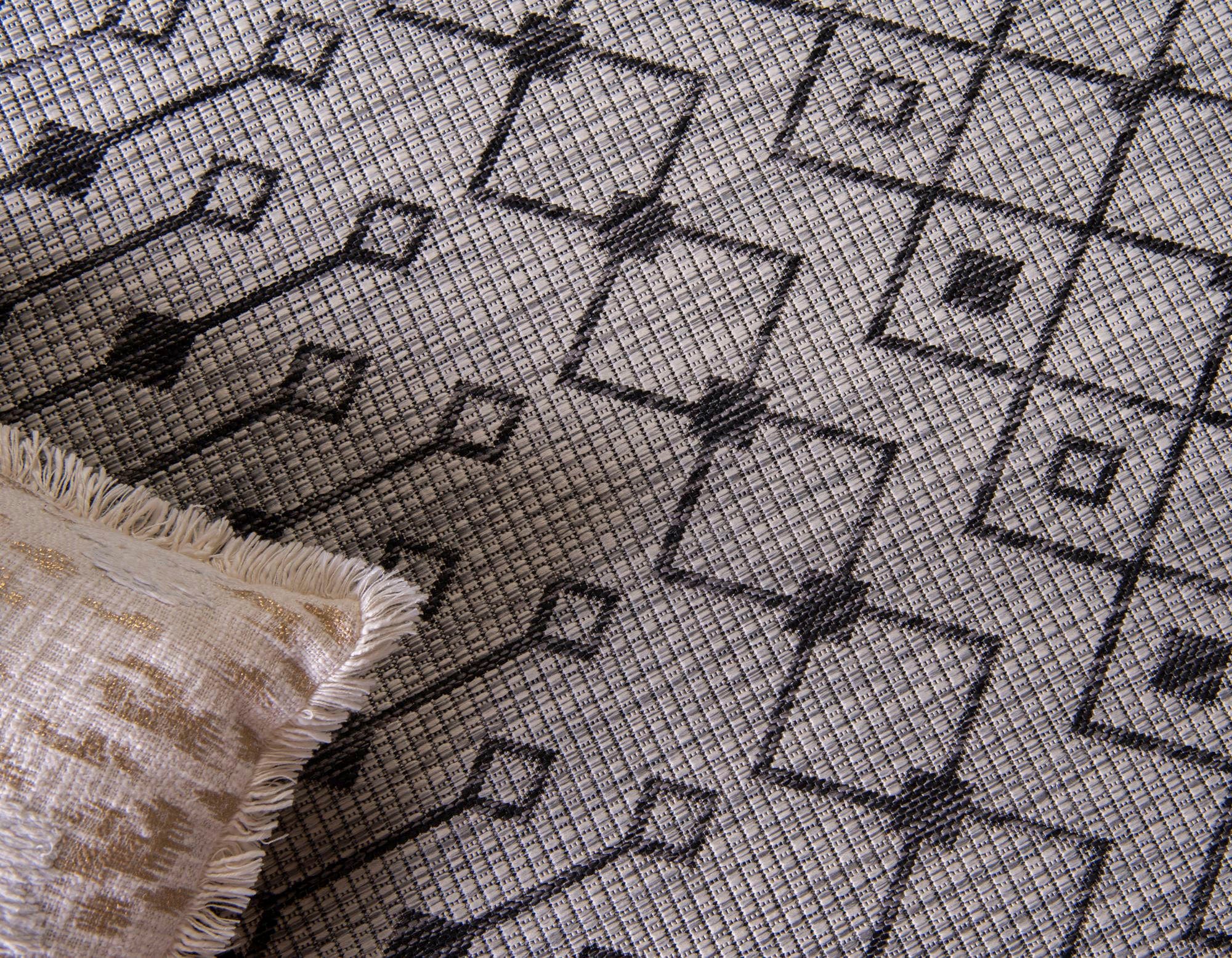 Myflair Möbel & Accessoires Teppich »Outdoor Crosses, LAGERRÄUMUNG!« rechteckig 4 mm Höhe Flachgewebe, Rauten Muster, In- und Outdoor geeignet