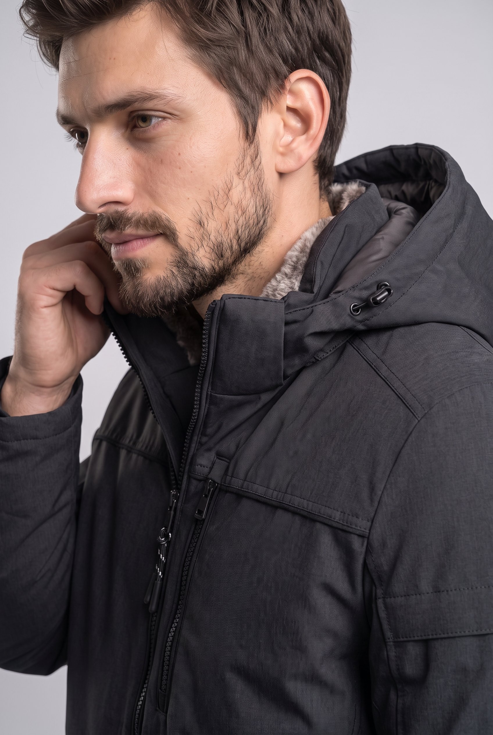 CASAMODA Winterjacke mit Kapuze mit Kapuze und Reißverschluss