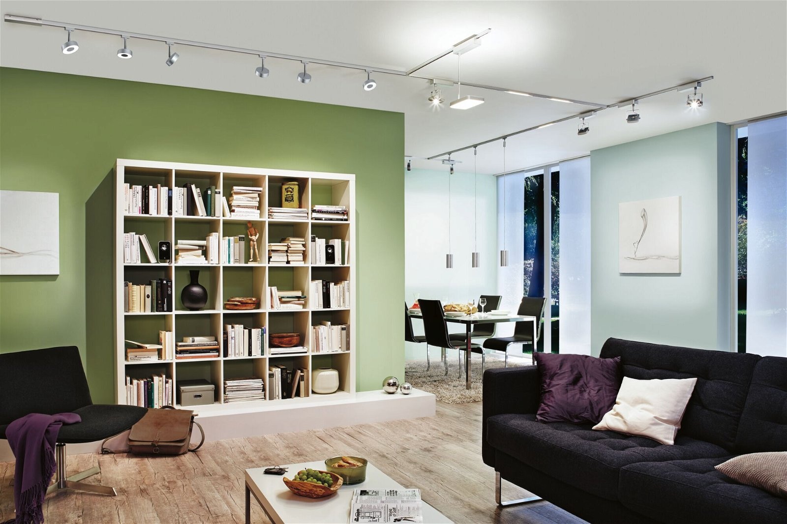 Paulmann Schienensystem-Leuchten »URail Schienenspot Circle Einzelspot 160lm 5W 4000K 230V Chrom matt« LED-Modul 1 Stk. Neutralweiß dimmbar