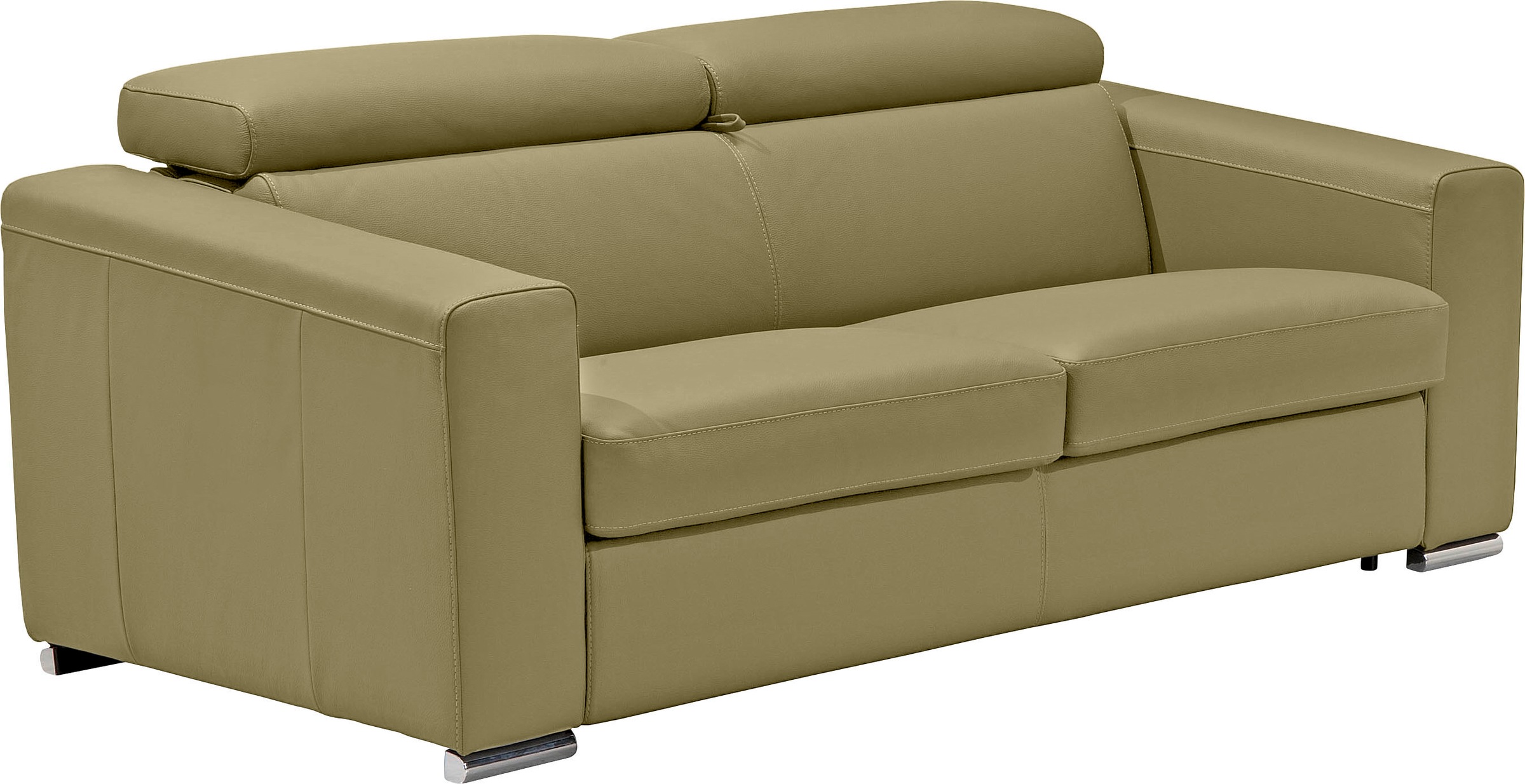 Egoitaliano Schlafsofa »Cabiria, Design und super Sitz- und Liegekomfort«, Sofa inkl. Schlaffunktion, Kopfteile verstellbar, mit Metallfüßen
