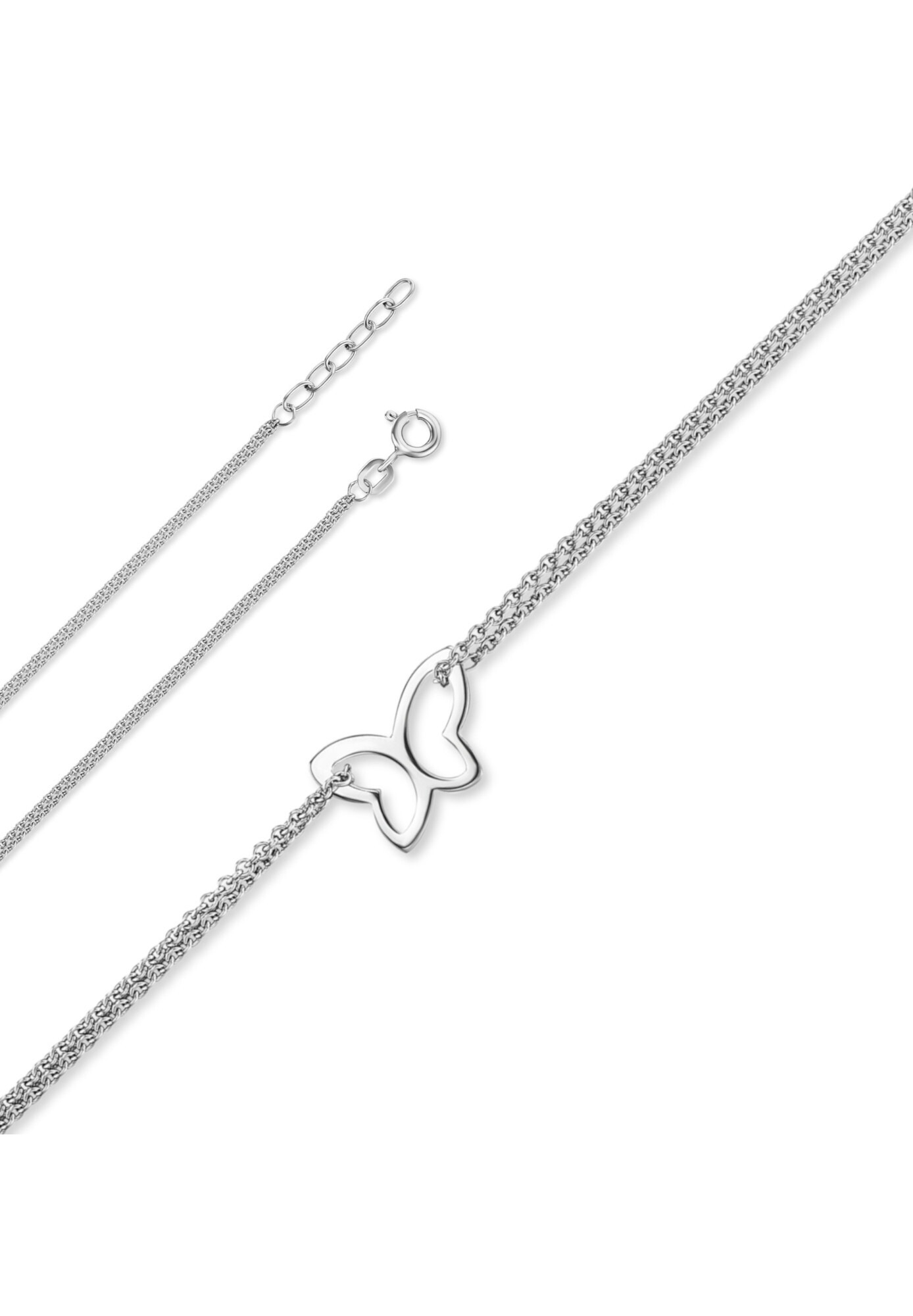 ONE ELEMENT Silberarmband »Schmetterling Armband Rundankerkette aus 925 Silber  17 cm Ø 1,1 mm«