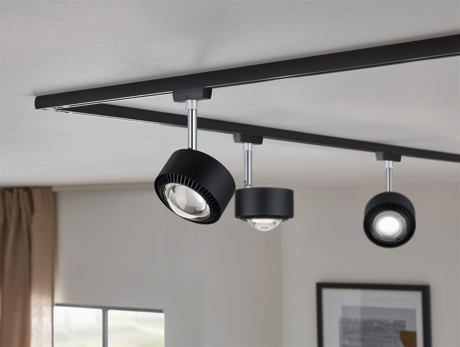 Paulmann Schienensystem-Leuchten »URail Schienenspot Aldan 498lm 8W 2700K 230V Schwarz matt, Chrom« LED-Modul 1 Stk. Warmweiß Einzelspot, dimmbar