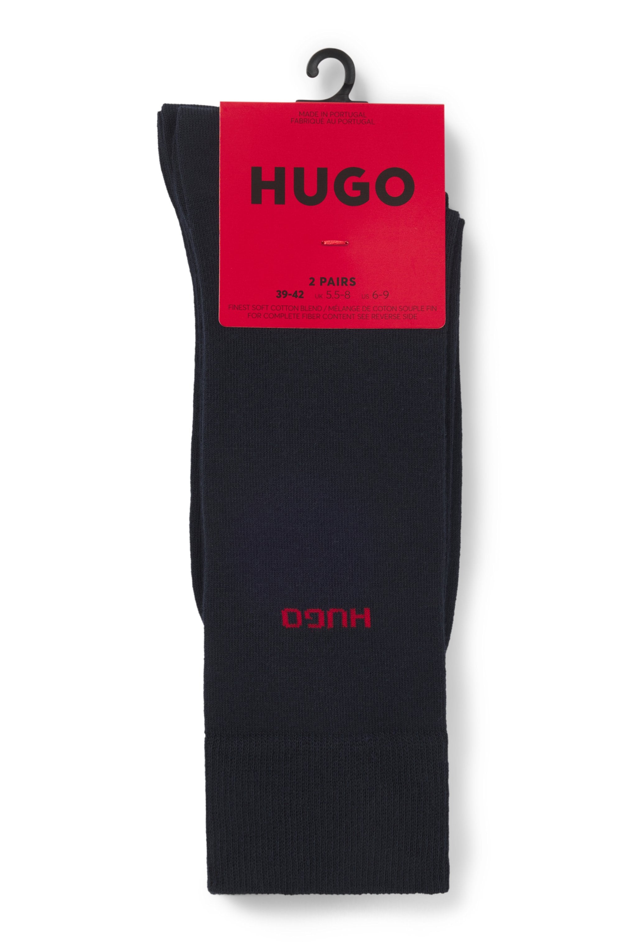 HUGO Underwear Businesssocken »2P RS UNI CC«, (Packung, 2 Paar, 2er Pack), mit kontrastfarbenem HUGO Logo-Schriftzug