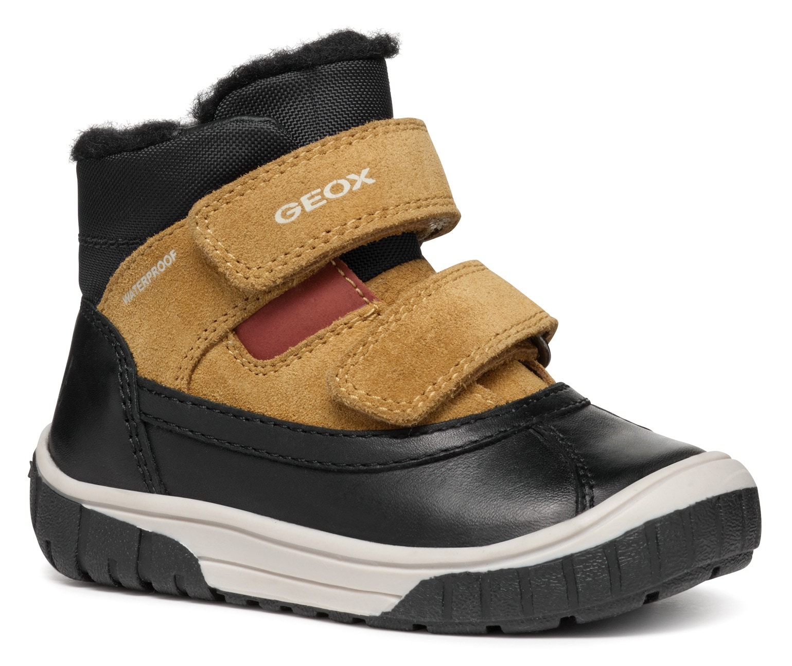 Geox Winterboots »B OMAR BOY WPF C«, Klettstiefel, Babystiefel Winterstiefel mit Warmfutter