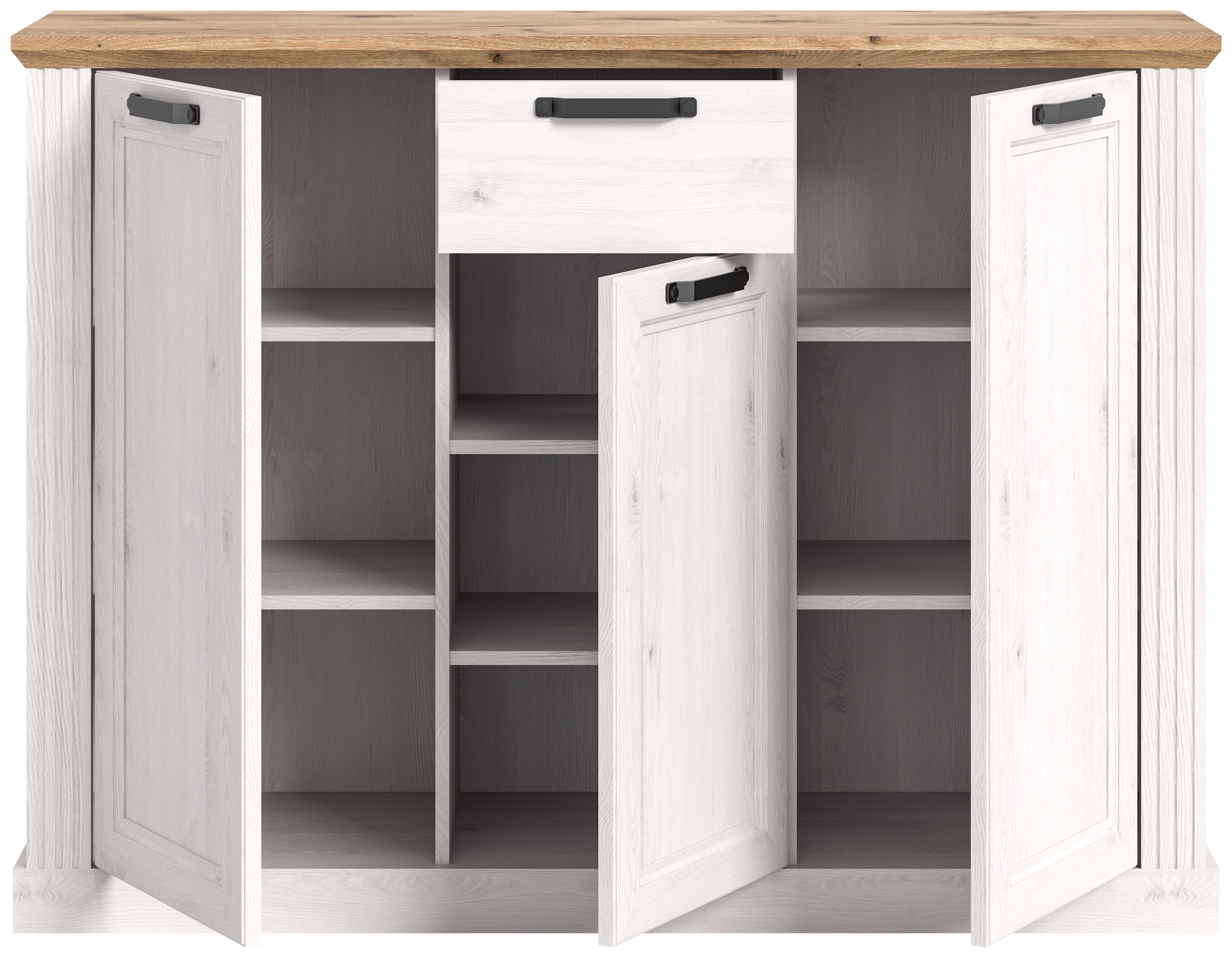 INOSIGN Kommode »Sorrent, Breite 138cm, 3 Türen, 1 Schubkasten«, Anrichte, Schuhkommode, Aufbewahrungsschrank