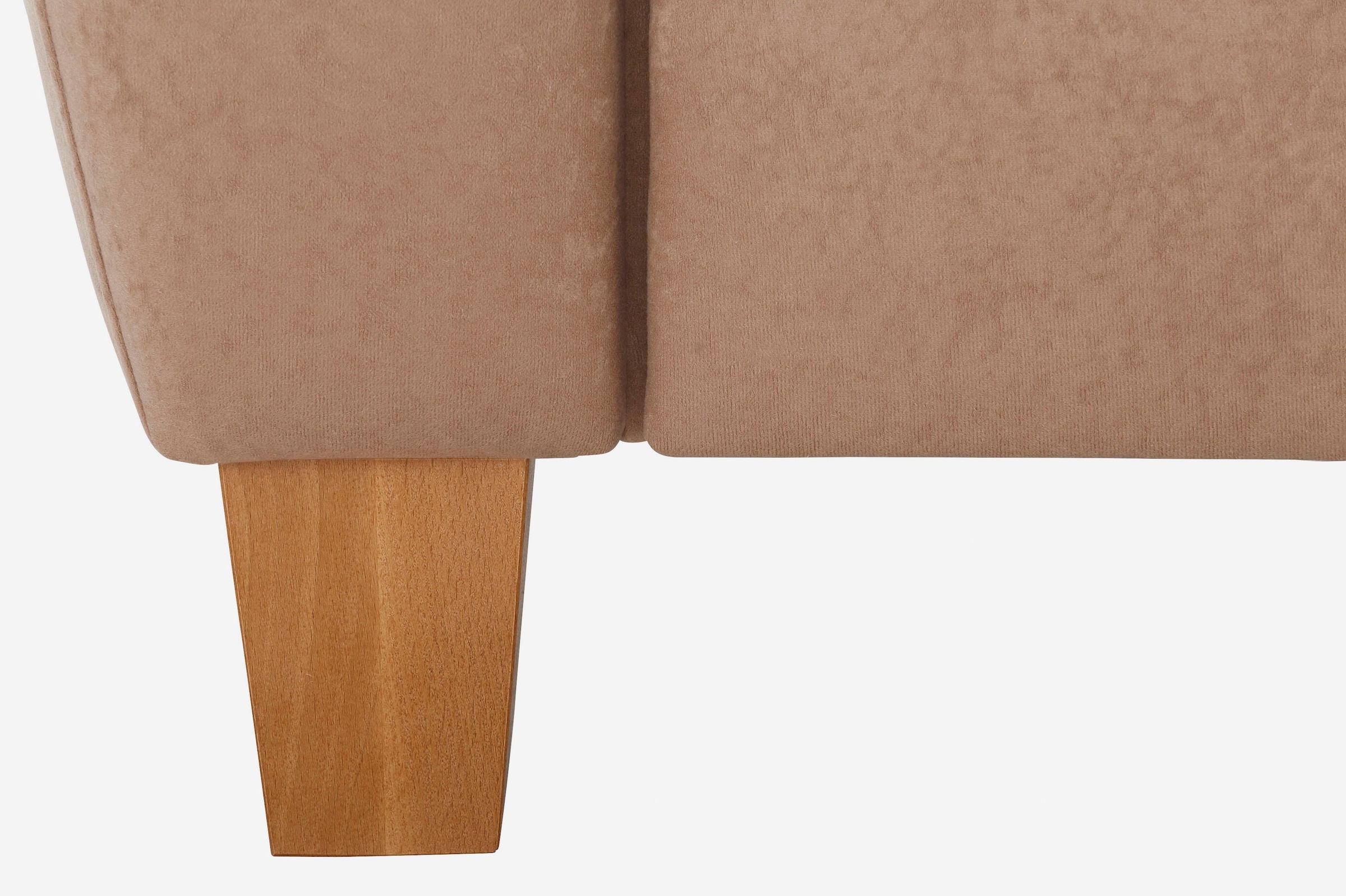 Home affaire Ecksofa »Alta L-Form« mit Federkern und Kontrastnaht, Füße Buche eichefarben