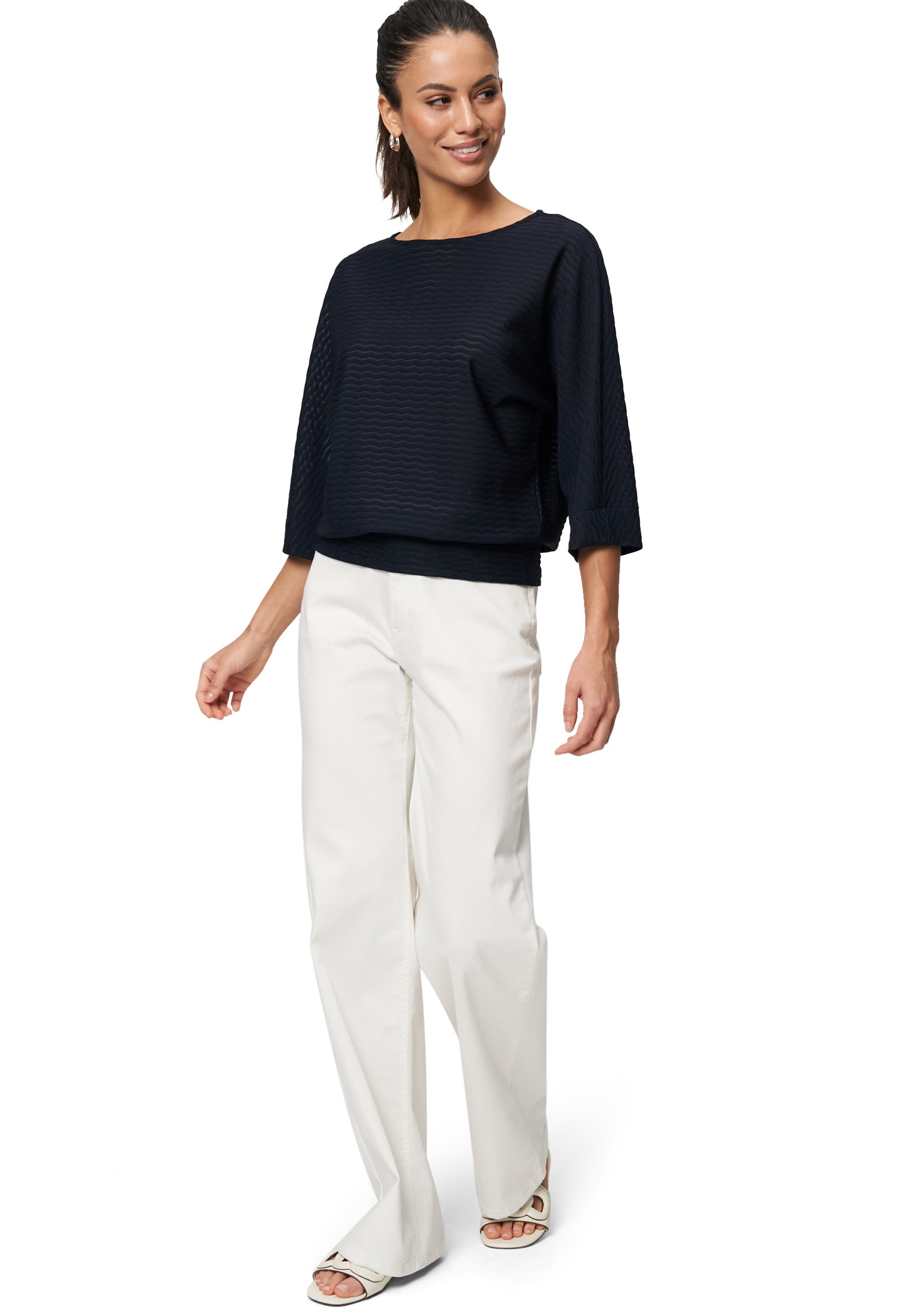 Zero Sweatshirt »Sweatshirt mit Strukturmuster«