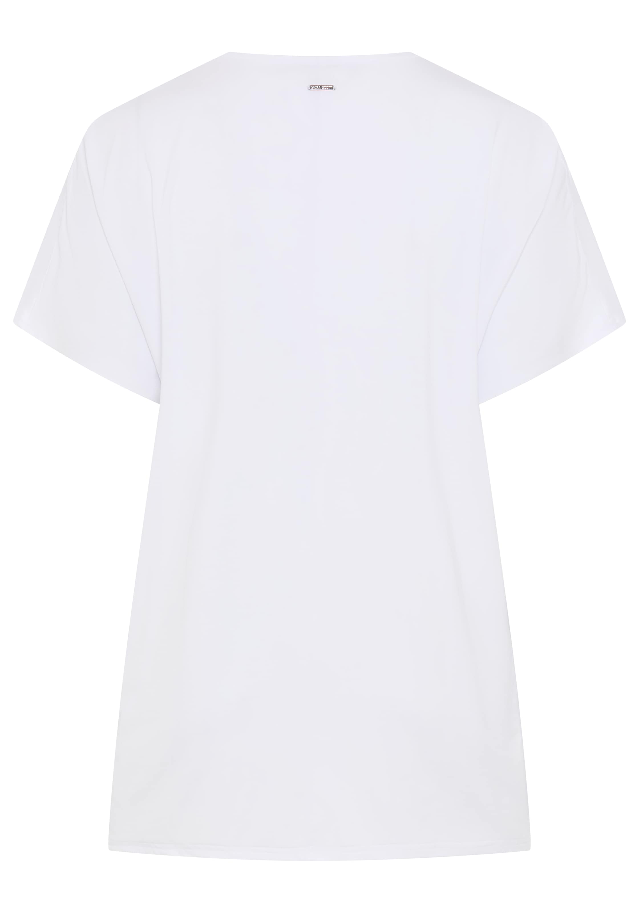 Laura Scott CURVE Satinbluse figurumspielende Passform, mit Falteneinsatz vorne, V-Ausschnitt