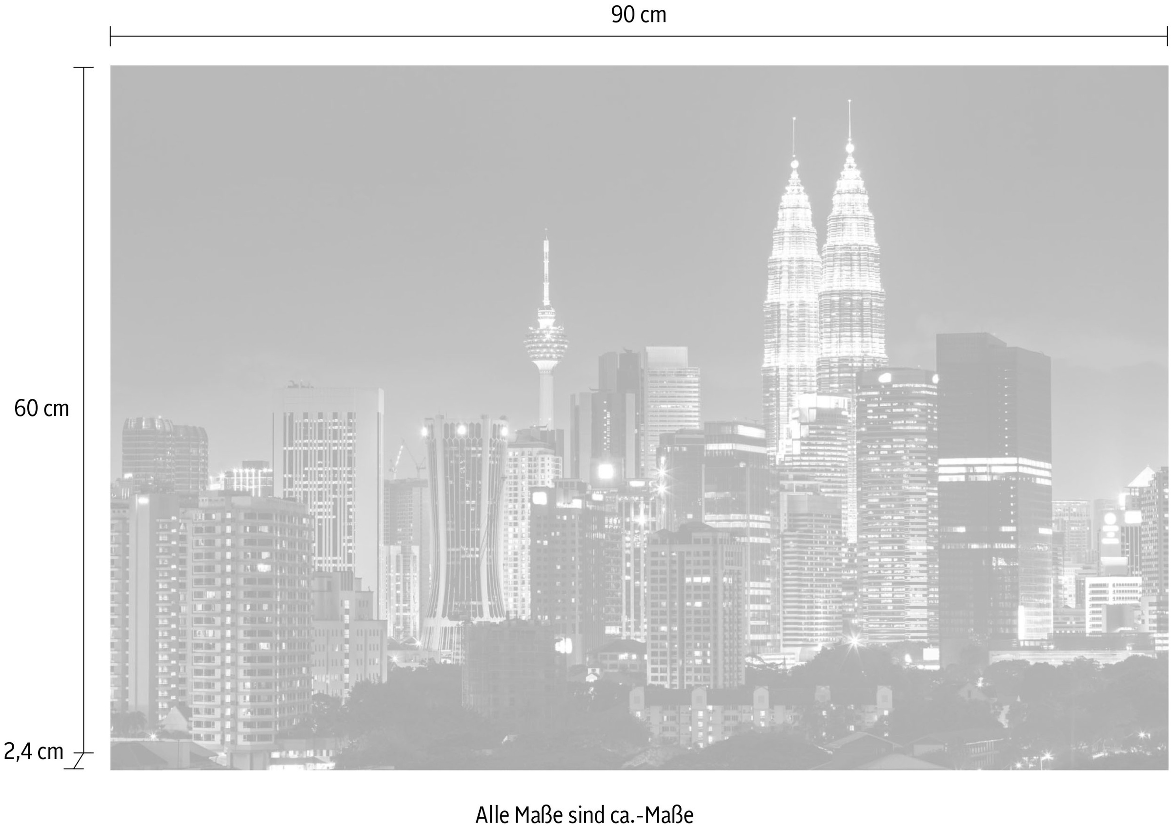 queence Acrylglasbild »Stadt« Gebäude | Skyline | Städte Fine Art-Print in Galeriequalität