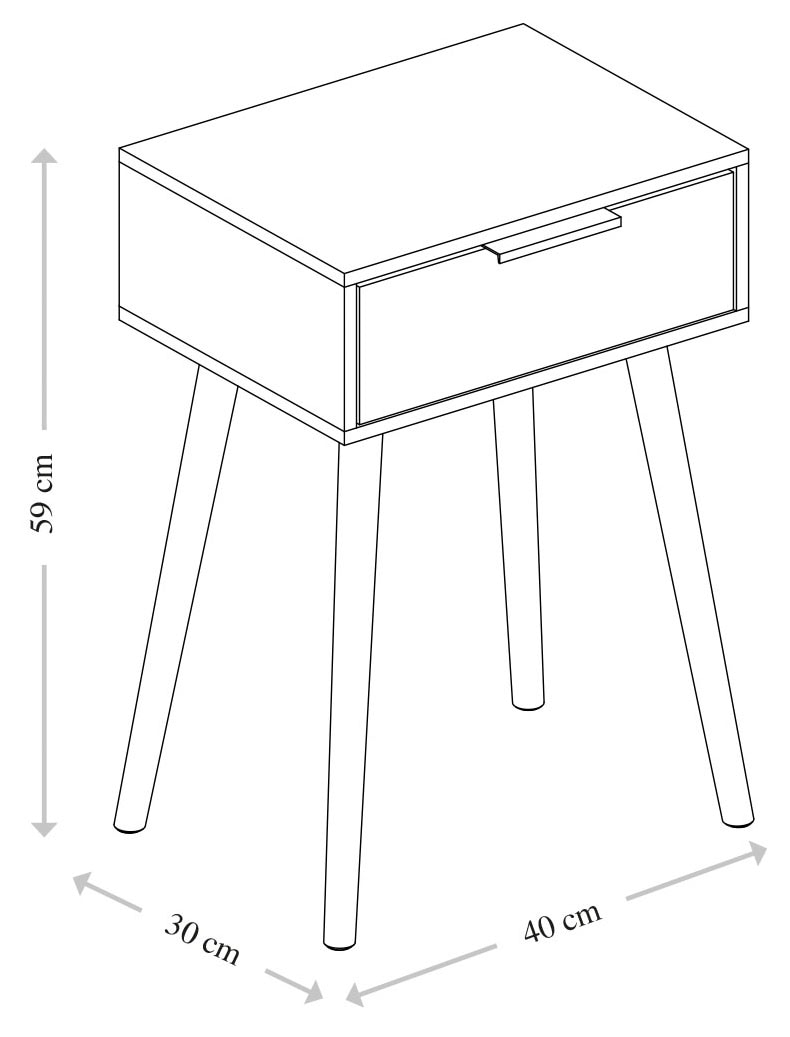 KESPER® Nachttisch »KESPER Nachttisch mit 1 Schublade, weiß, FSC,« 1 Stk. tlg.