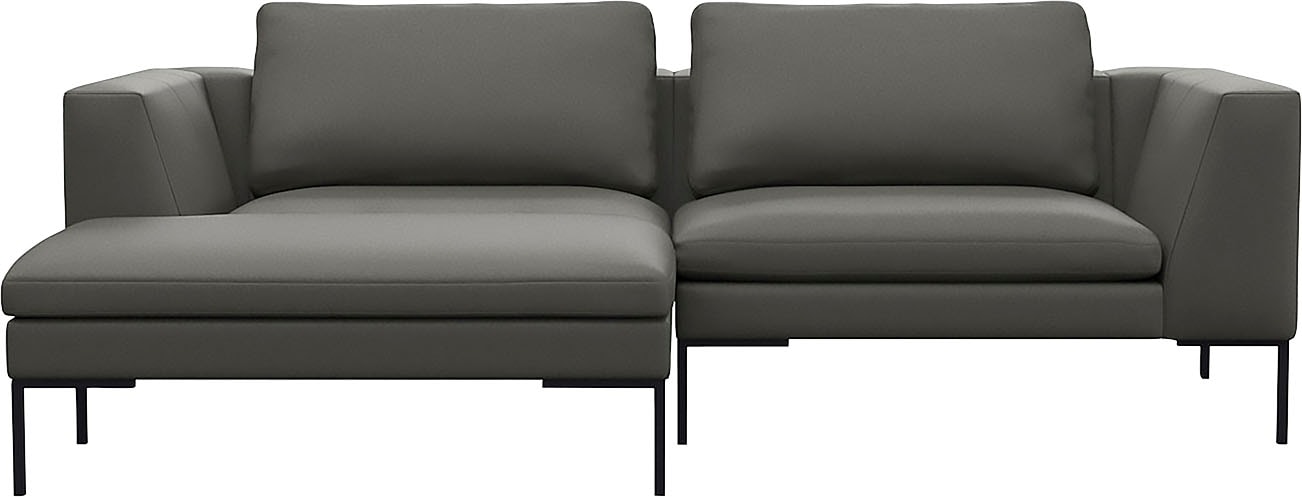 FLEXLUX Ecksofa »Loano, superbequemer Sitzkomfort durch Kaltschaum im Sitz, L-Form«, modernes Sofa, frei im Raum stellbar, lose Kissen, hoher Fuß