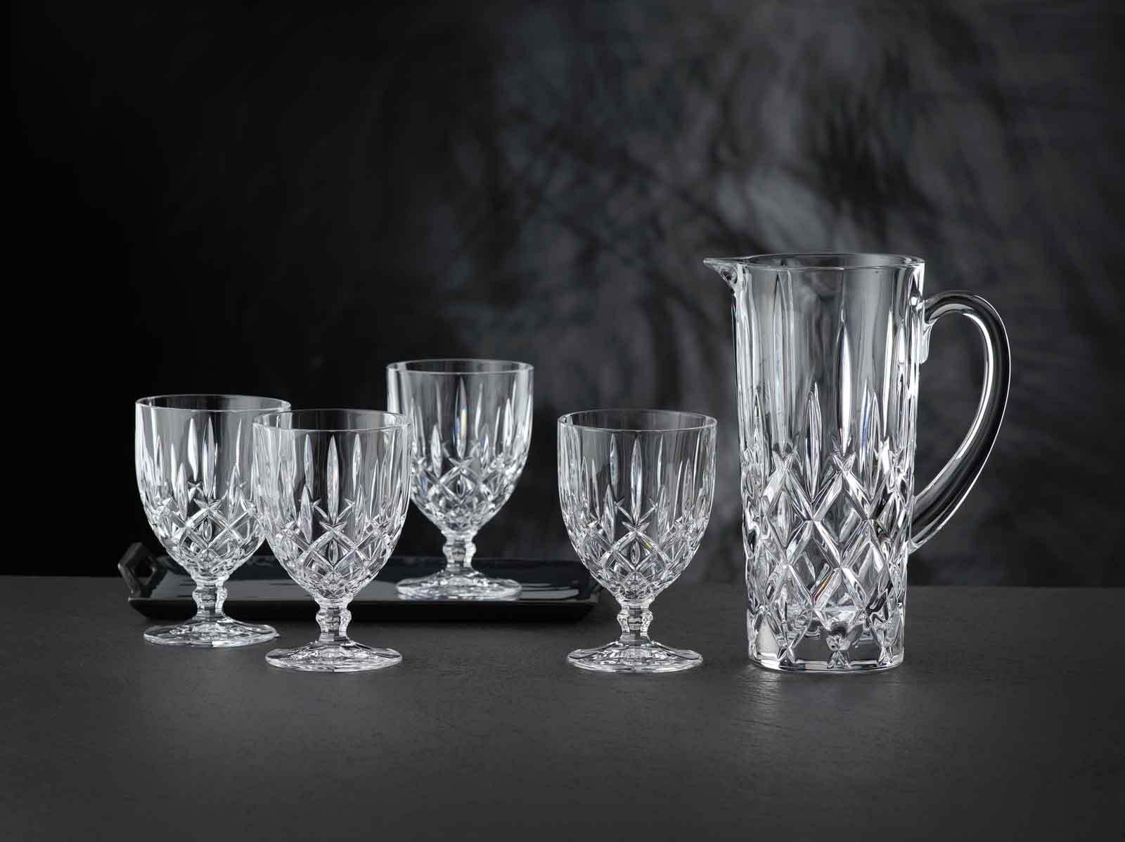 Nachtmann Gläser-Set »Krugset Noblesse 5er Set transparent« Erhöhte Bruchfestigkeit, Kristallglas, spülmaschinenfest