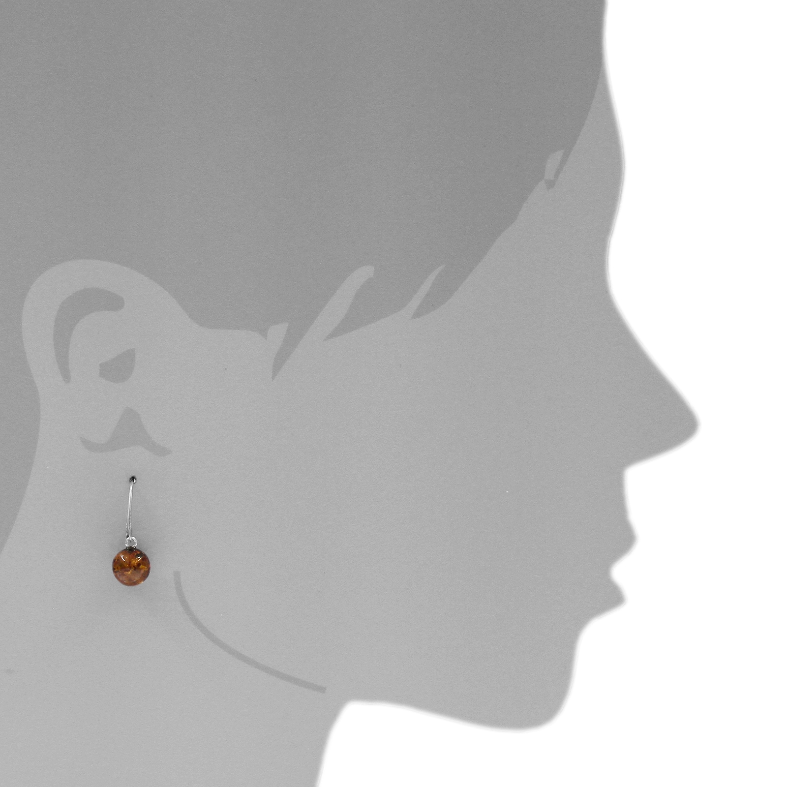 OSTSEE-SCHMUCK Paar Ohrhänger »- Klassisch 9 mm - Silber 925/000 - Bernstein«
