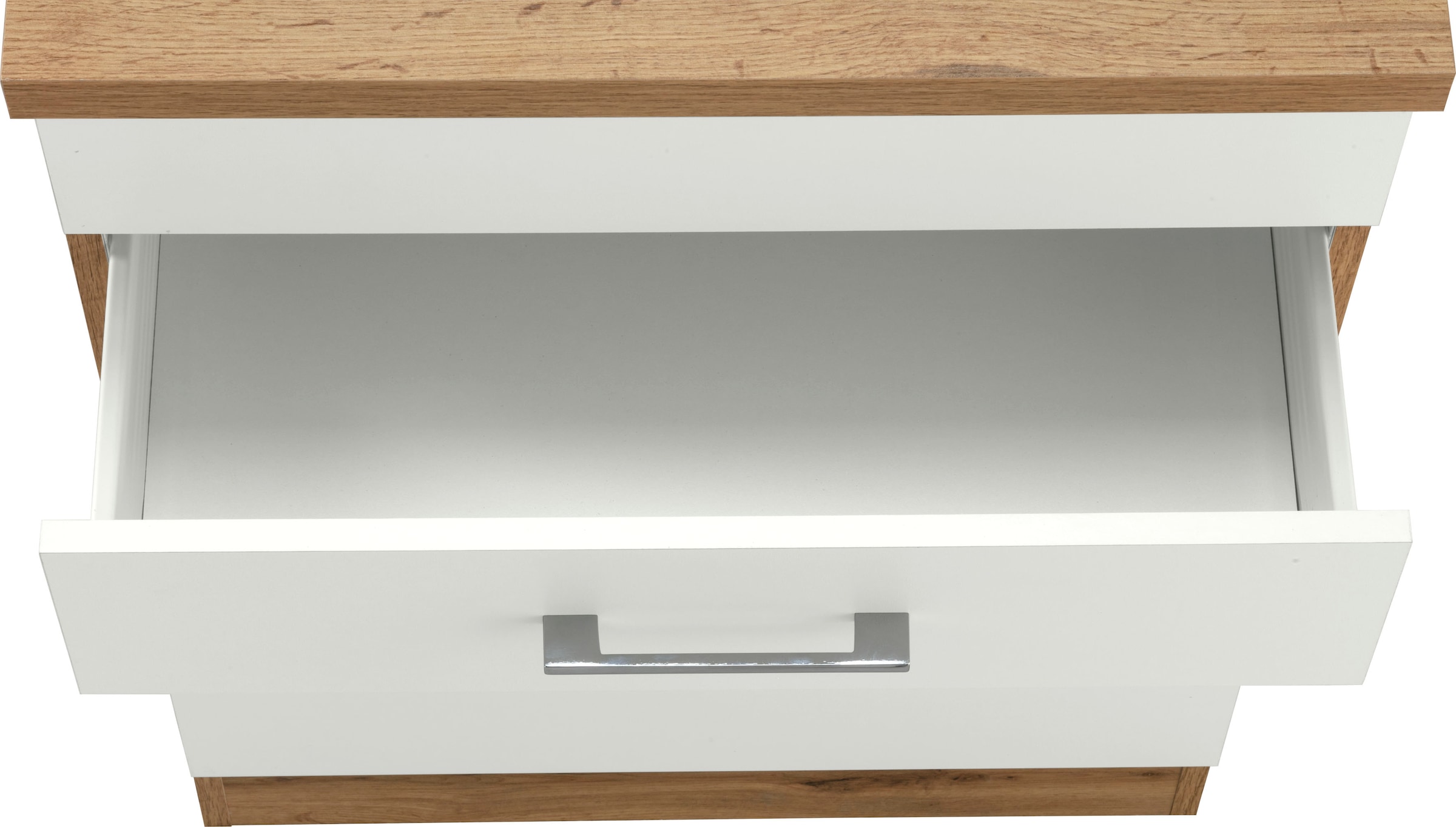 KOCHSTATION Kochfeldumbauschrank »KS-Colmar« 60 cm, mit Metallgriff, 2 Schubkästen und 1 Auszug