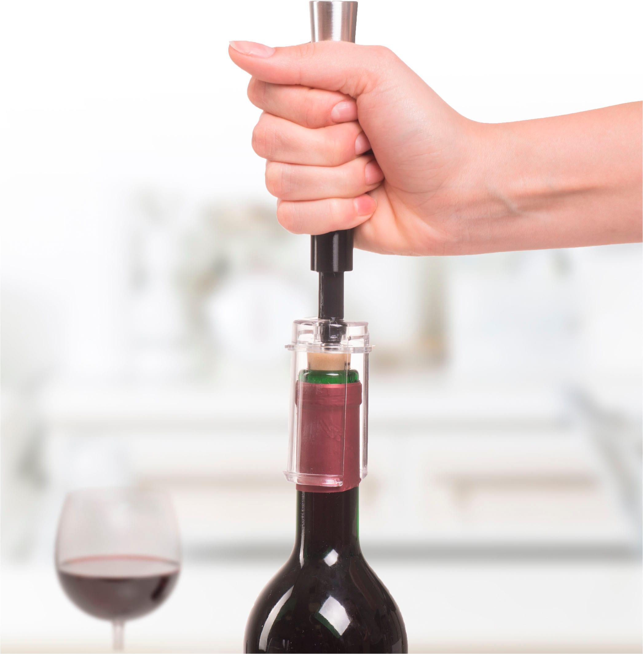 Genius Topf-Set »Cerafit Magic Pot inkl. Wein- und Flaschenöffner, Set 11-tlg.«, (Set, 11 tlg., Flaschenöffner, Magic Pot, Set 6-tlg., Ø 20+24 cm, Weinöffner), Kochtöpfe mit integriertem Sieb. Flaschen- und Weinöffner