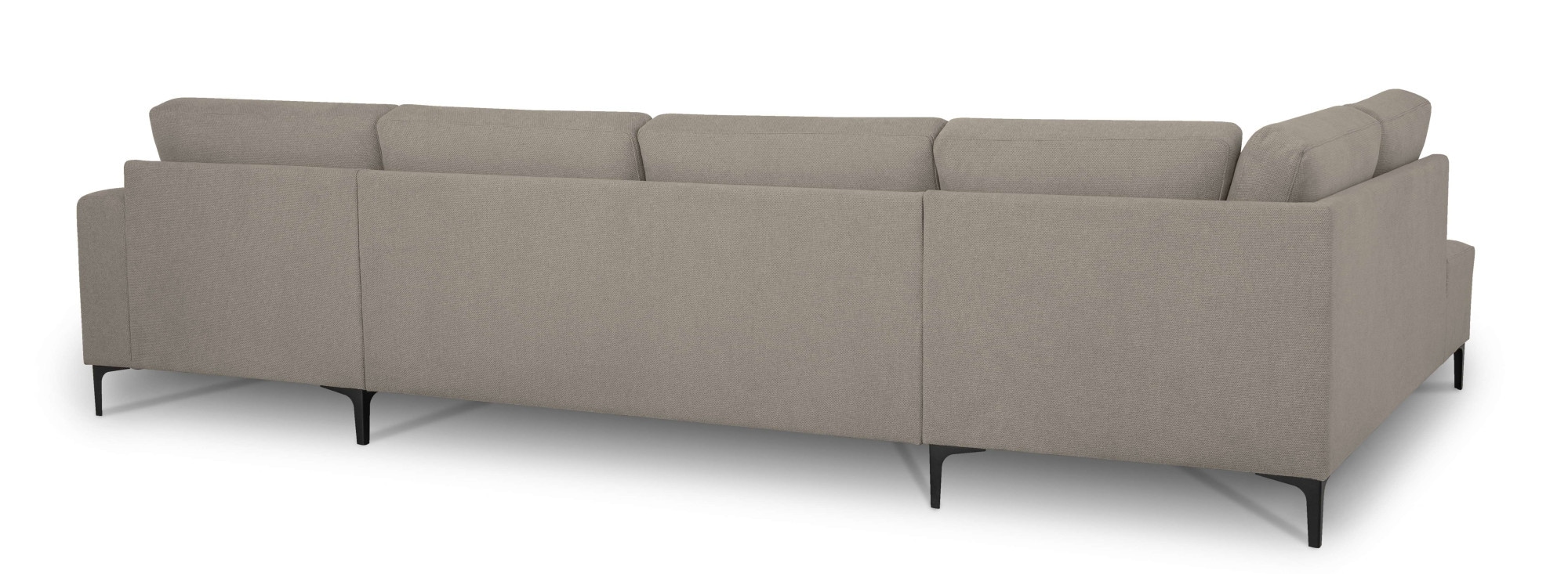 Home affaire Wohnlandschaft »Tournon U-Form, XXL Sofa, Breite 333 cm, Webstoff, Chenille«, Designsofa im nordischen Stil, Wellenunterfederung, Metallfüße