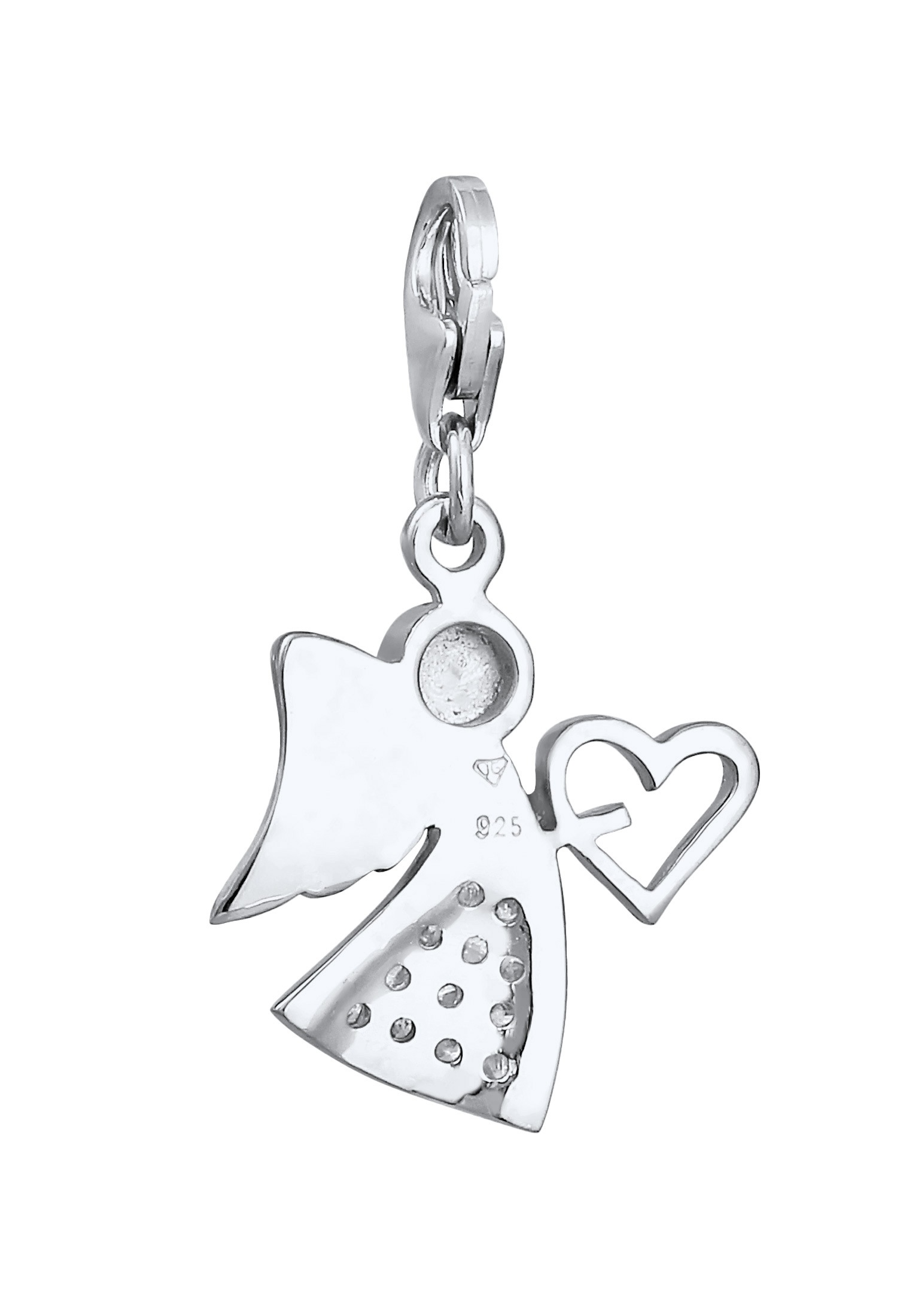 Nenalina Charm-Einhänger »Charm Anhänger Engel Glücksbringer Zirkonia 925 Silber«