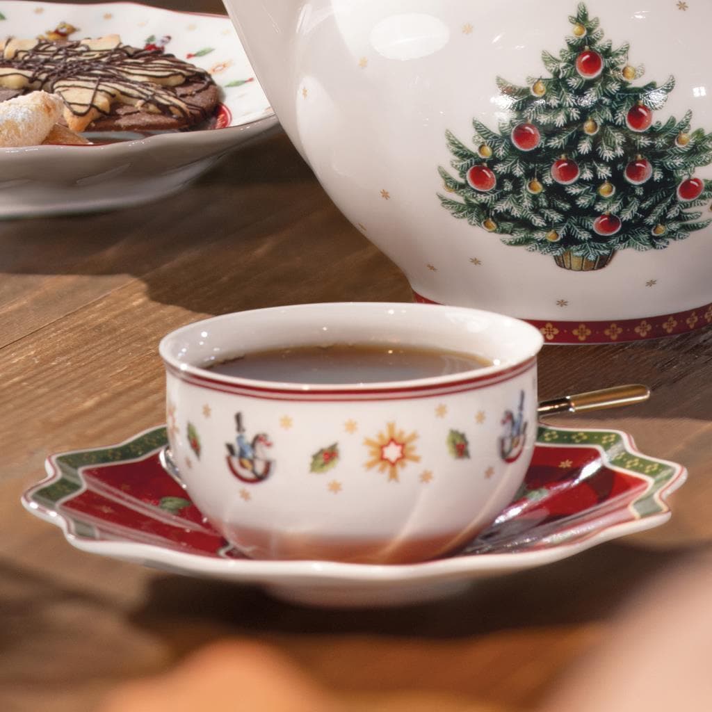 Villeroy & Boch Geschirr-Set »Kaffeeservice Toy's Delight 18er Set rot« Mikrowellengeeignet