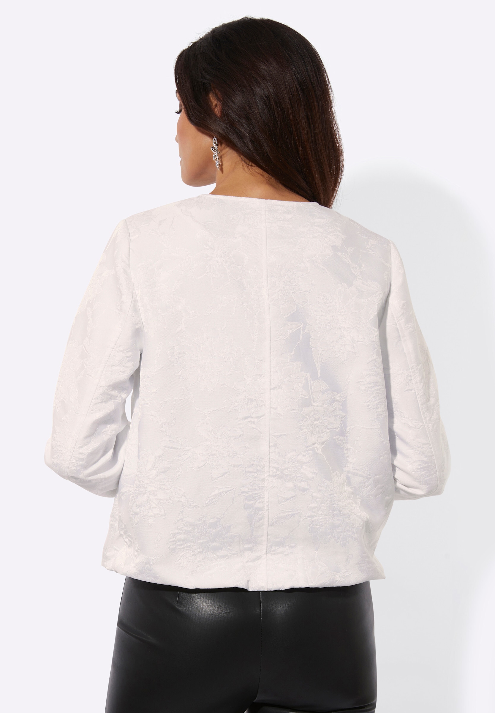 creation L Blusenblazer »Blusenjacke Blusenjacke mit Blütenjacquard-Muster«