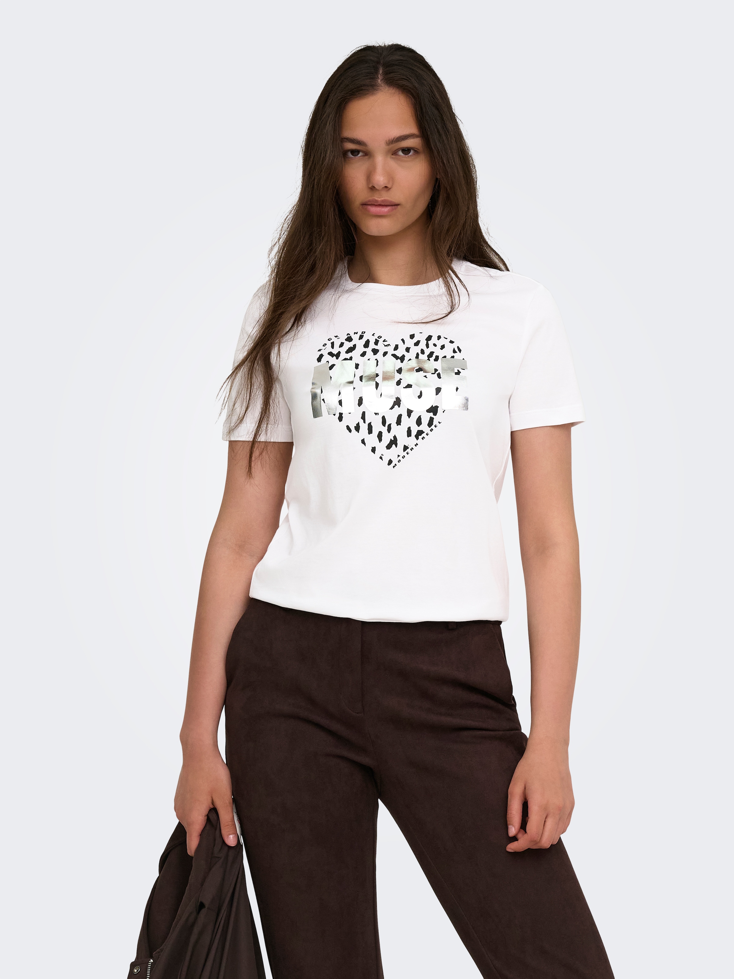 ONLY Kurzarmshirt »ONLKITA S/S TEE JRS NOOS« Baumwolle, regular fit