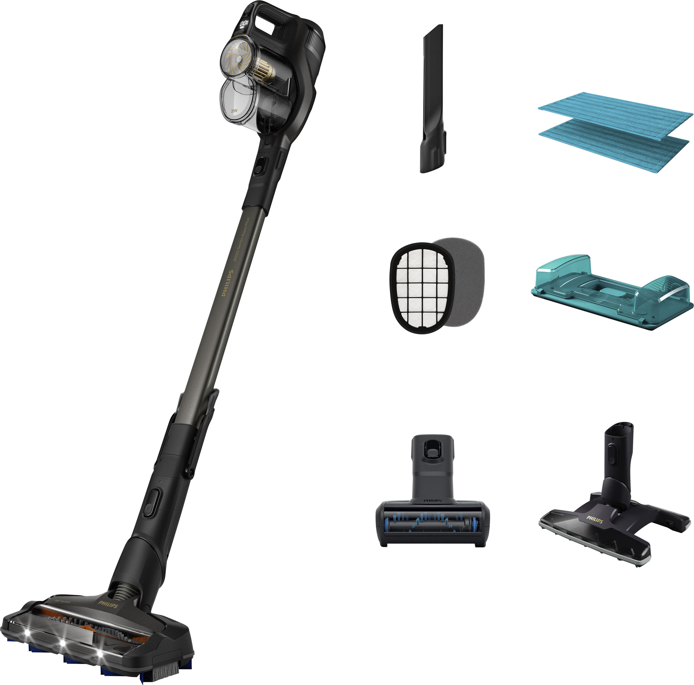Nass-Trocken-Akkusauger »XC8347/01 SpeedPro Max Aqua Plus«, mit Wischfunktion,...