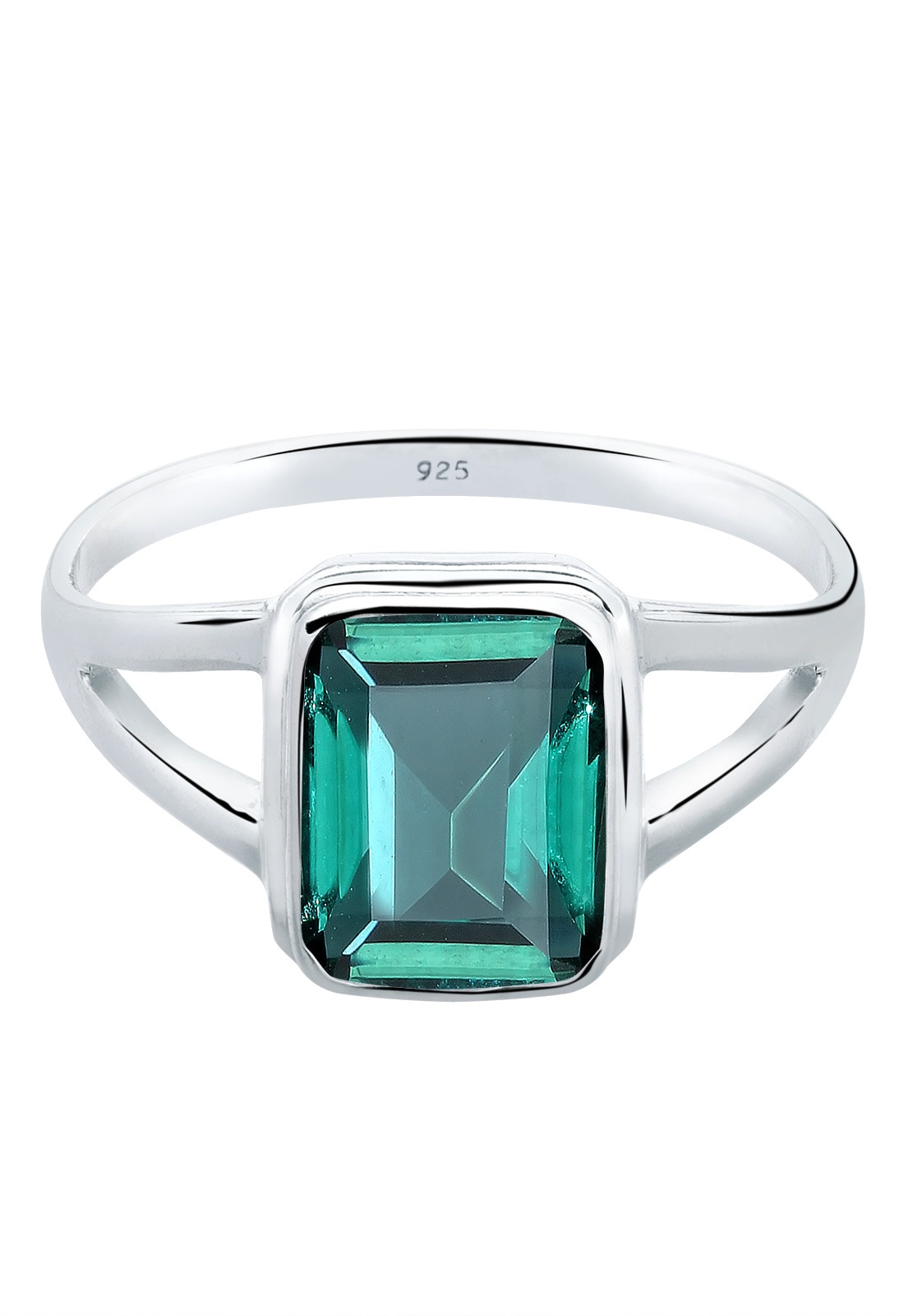 Elli Silberring »Ring Neuheit Solitär Quarz Grün 925 Silber«