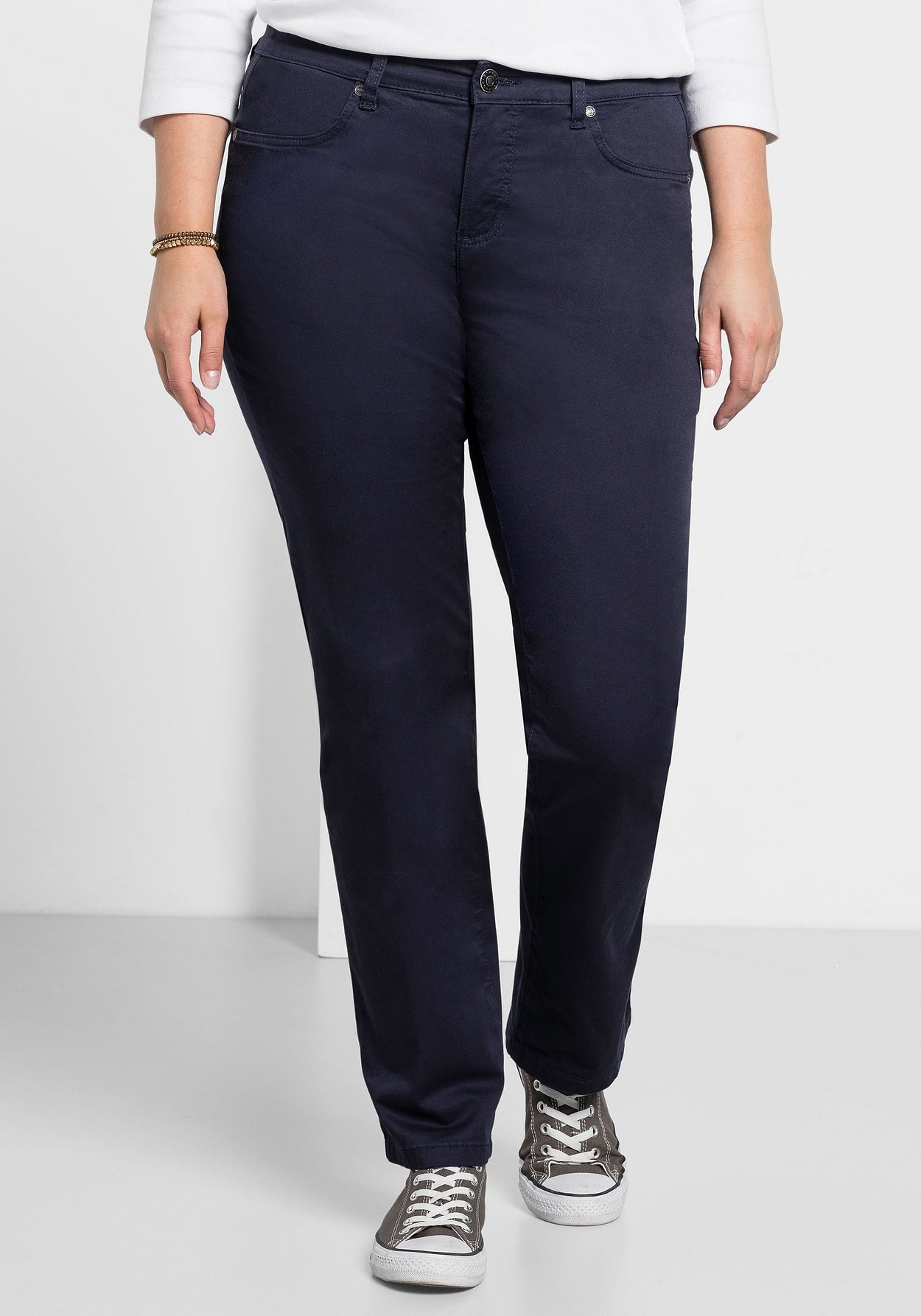 Sheego Stretch-Hose »Hose elastische Twill-Qualität«, elastische Twill-Qualität