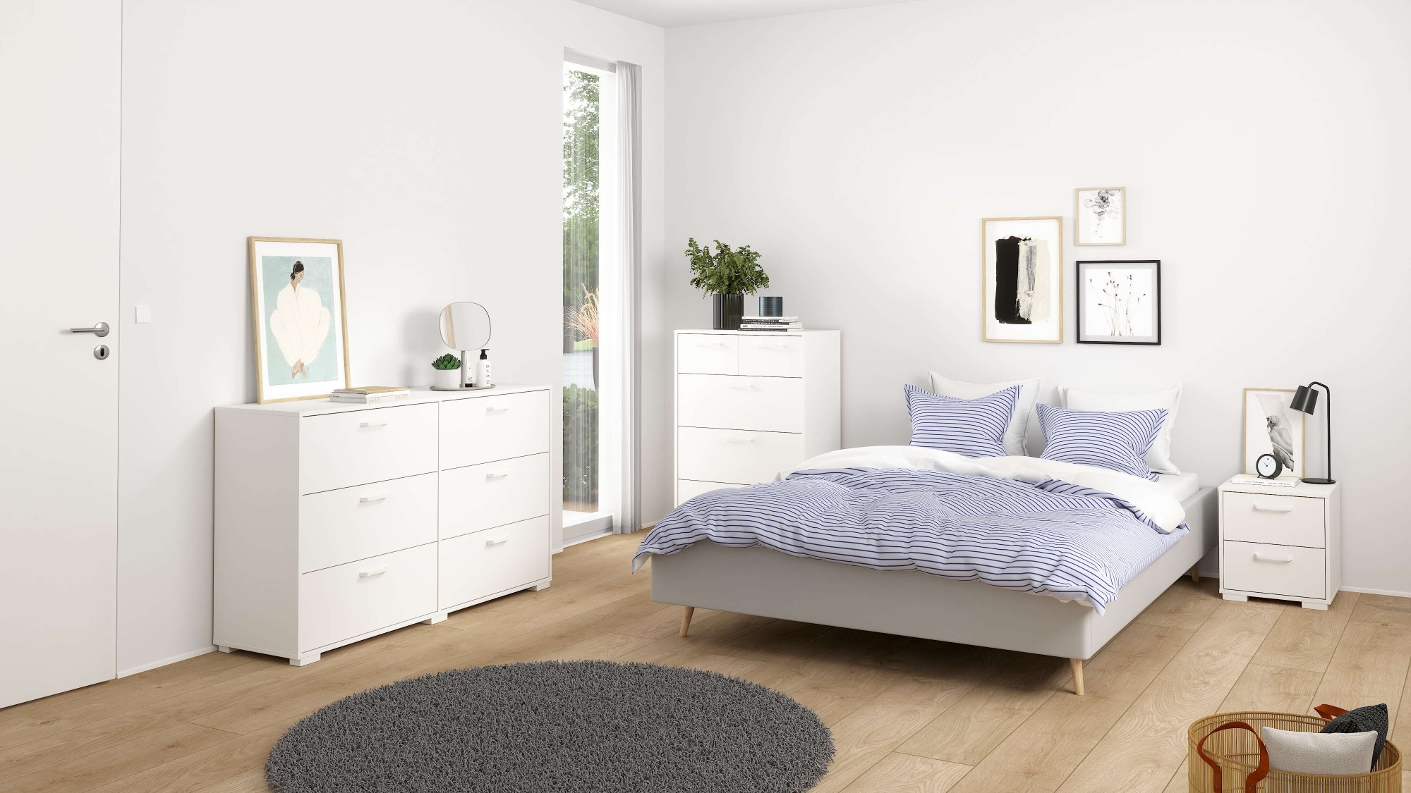 Home affaire Highboard »Sofia« minimalistisches, modernes Design, Breite 40,2 cm