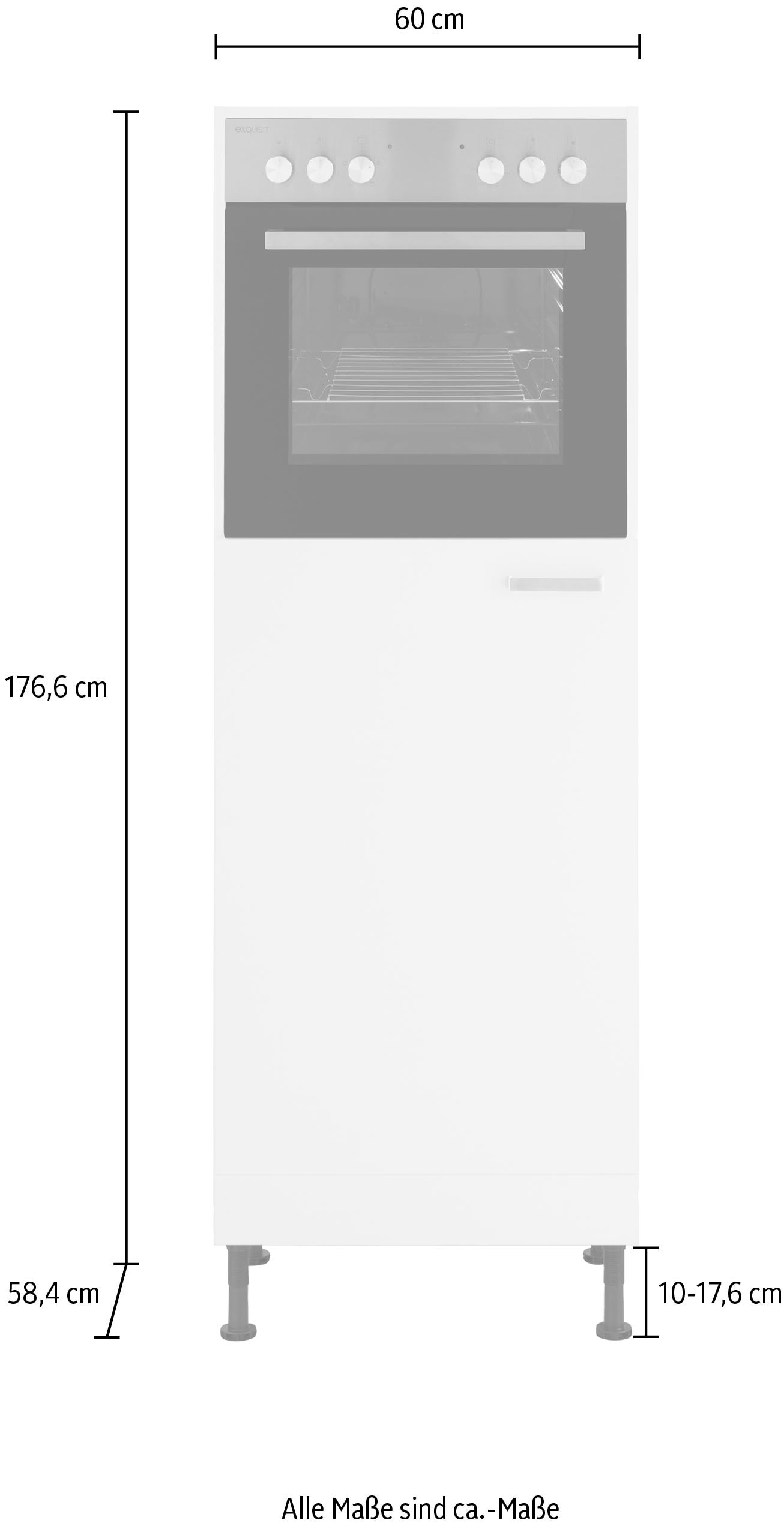 OPTIFIT Backofen/Kühlumbauschrank »Parma«, Breite 60 cm auf Rechnung kaufen
