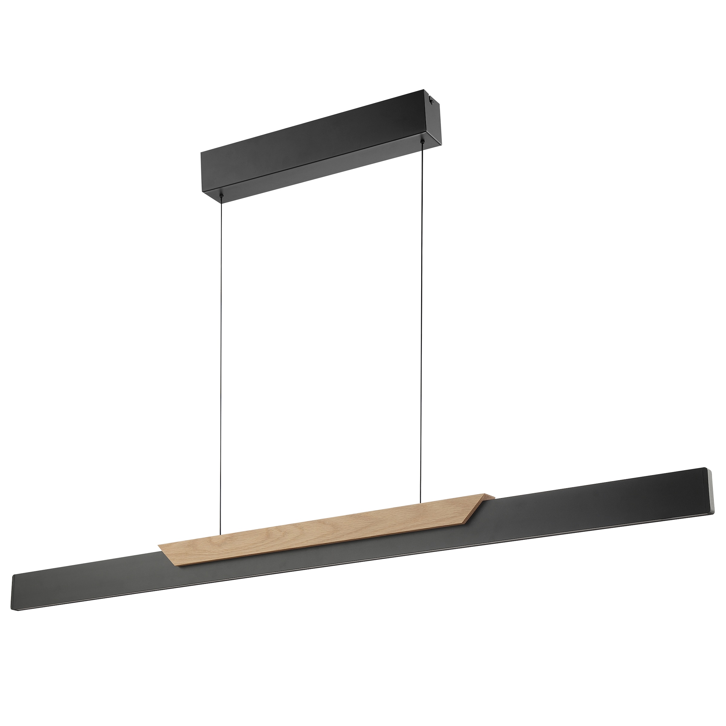 lumiCouture LED Pendelleuchte »Arcus« LED-Modul 1 Stk. Warmweiß 121 x 180 cm, 4500 Lumen, 2700 Kelvin, Holz/Metall, schwarz/braun