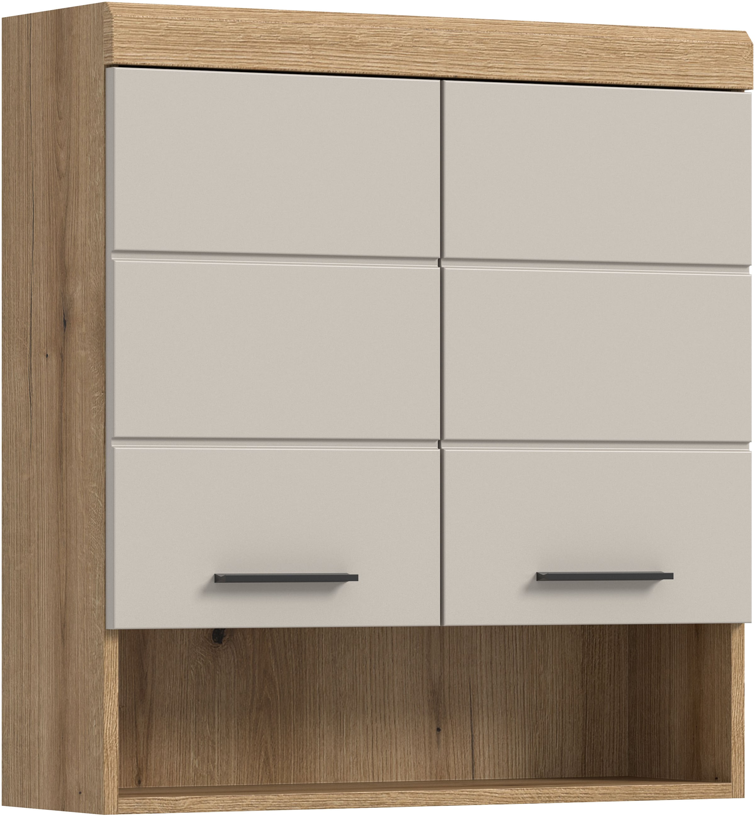 welltime Hängeschrank »SIENA, Breite 74cm, 2 Türen, 1 offenes Fächer, MDF-Front« TOPSELLER!,  in verschiedenen Farben erhältlich, Badmöbel, Badschrank, Schrank, Bad