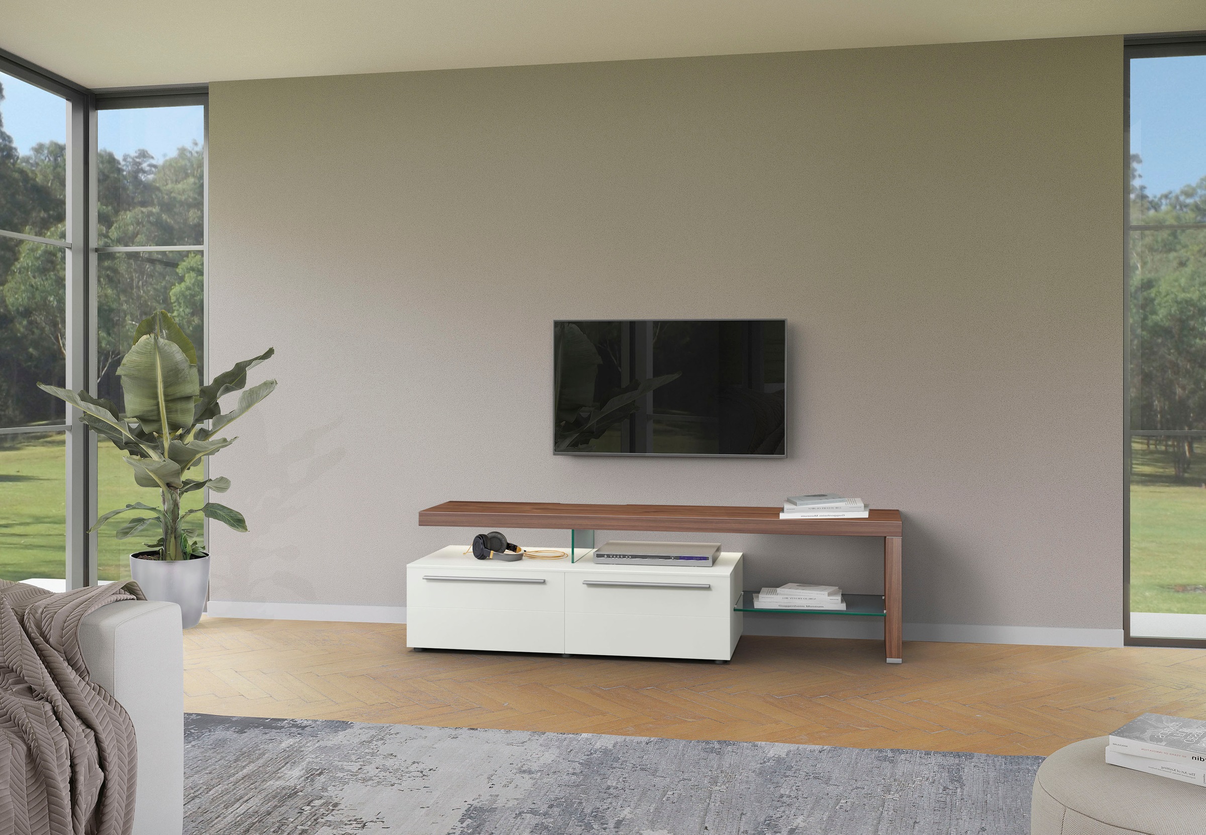 GWINNER Lowboard »BELLANO TB11-R«, mit moderner TV-Brücke, wahlweise mit Beleuchtung,... kaufen