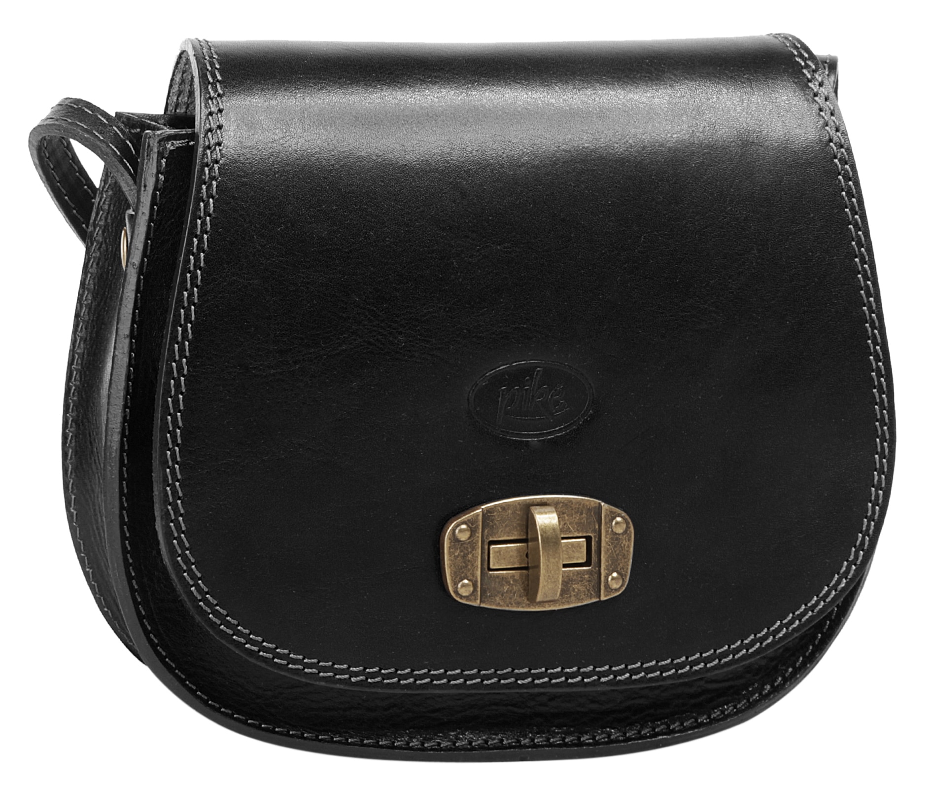Piké Umhängetasche, echt Leder, Made in Italy