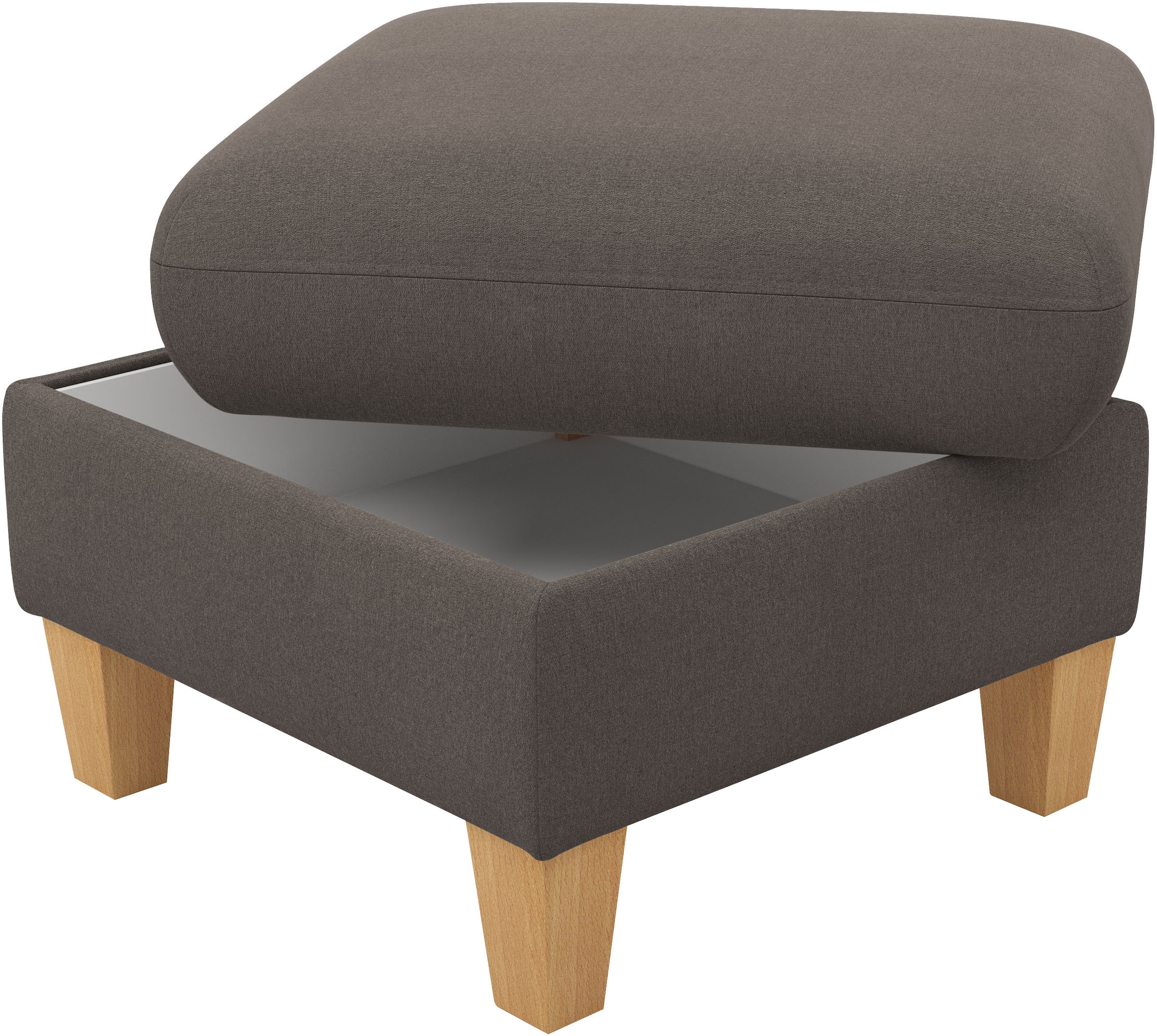 Home affaire Polsterhocker »Rochelle«, (1 St.), Massive 12 cm Holzbeine