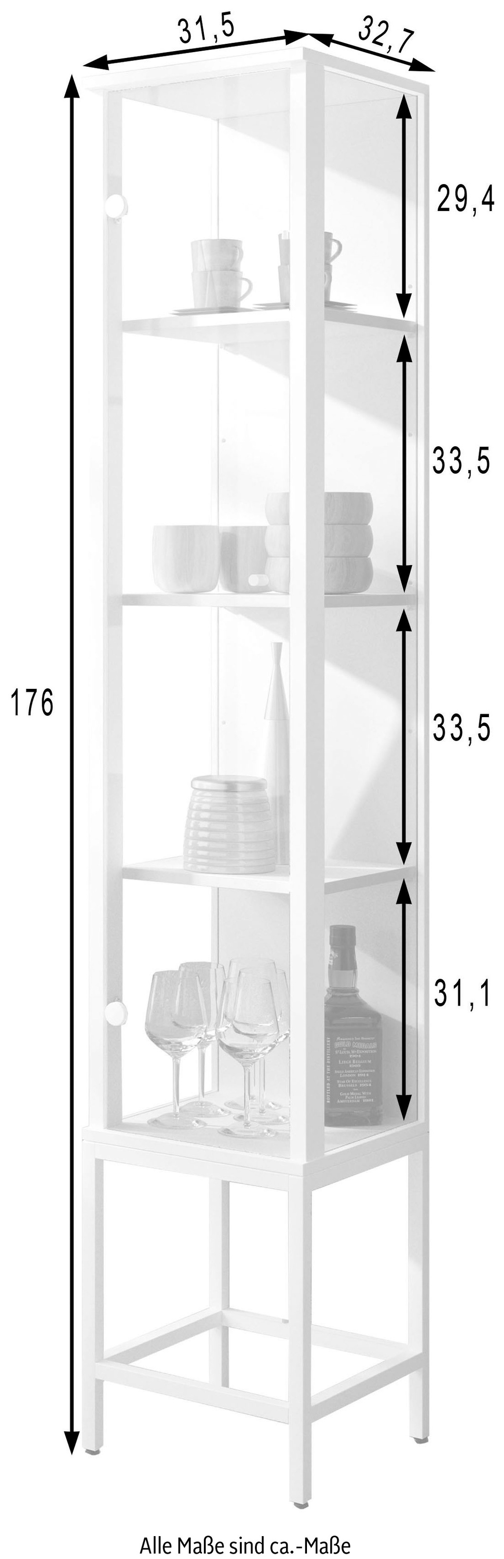 fif möbel Vitrine »STEP«, (1 St.)