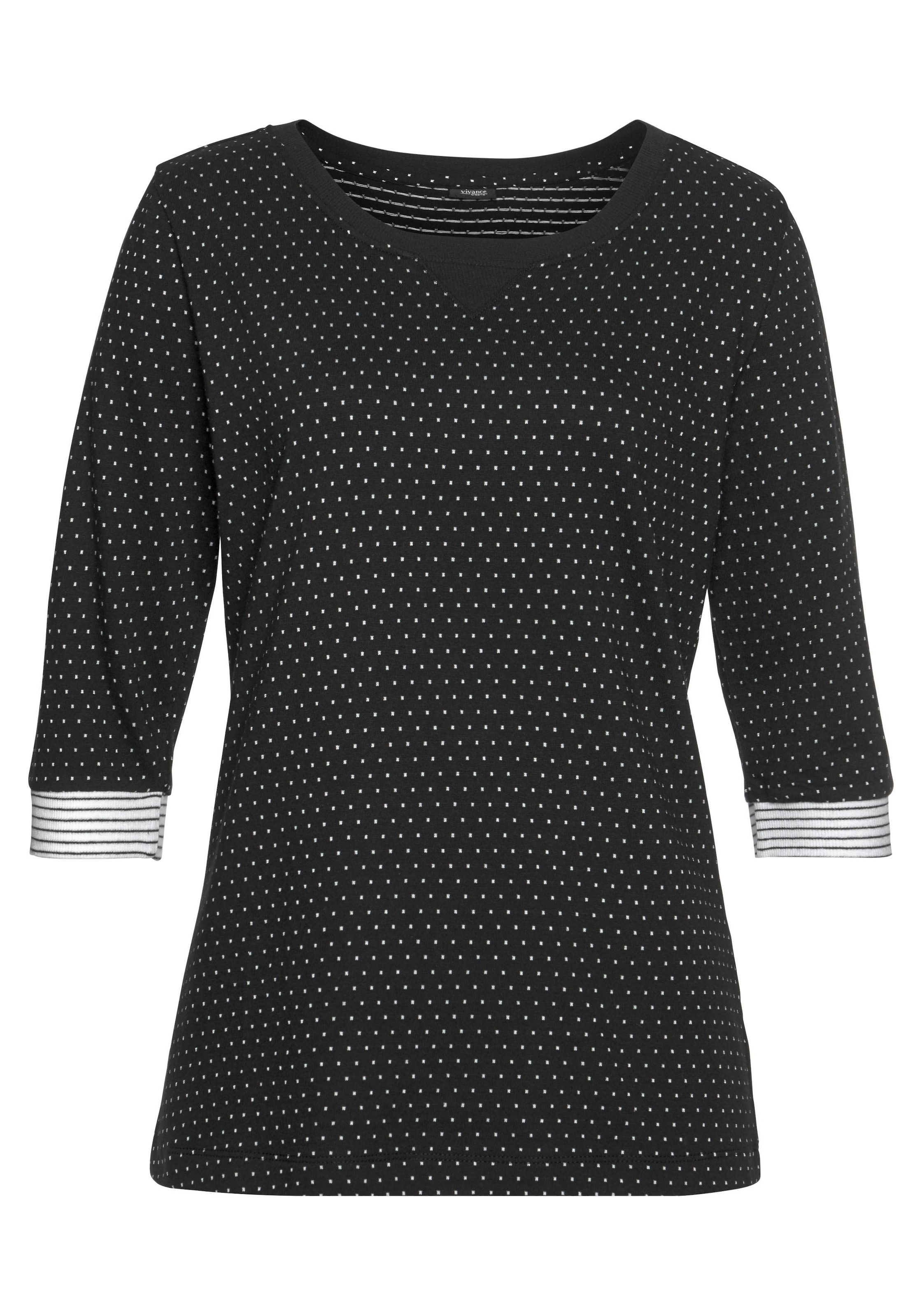 Vivance Dreams Capri-Pyjama 2-teilig, 2 tlg. mit Pünktchen- und Streifenmuster