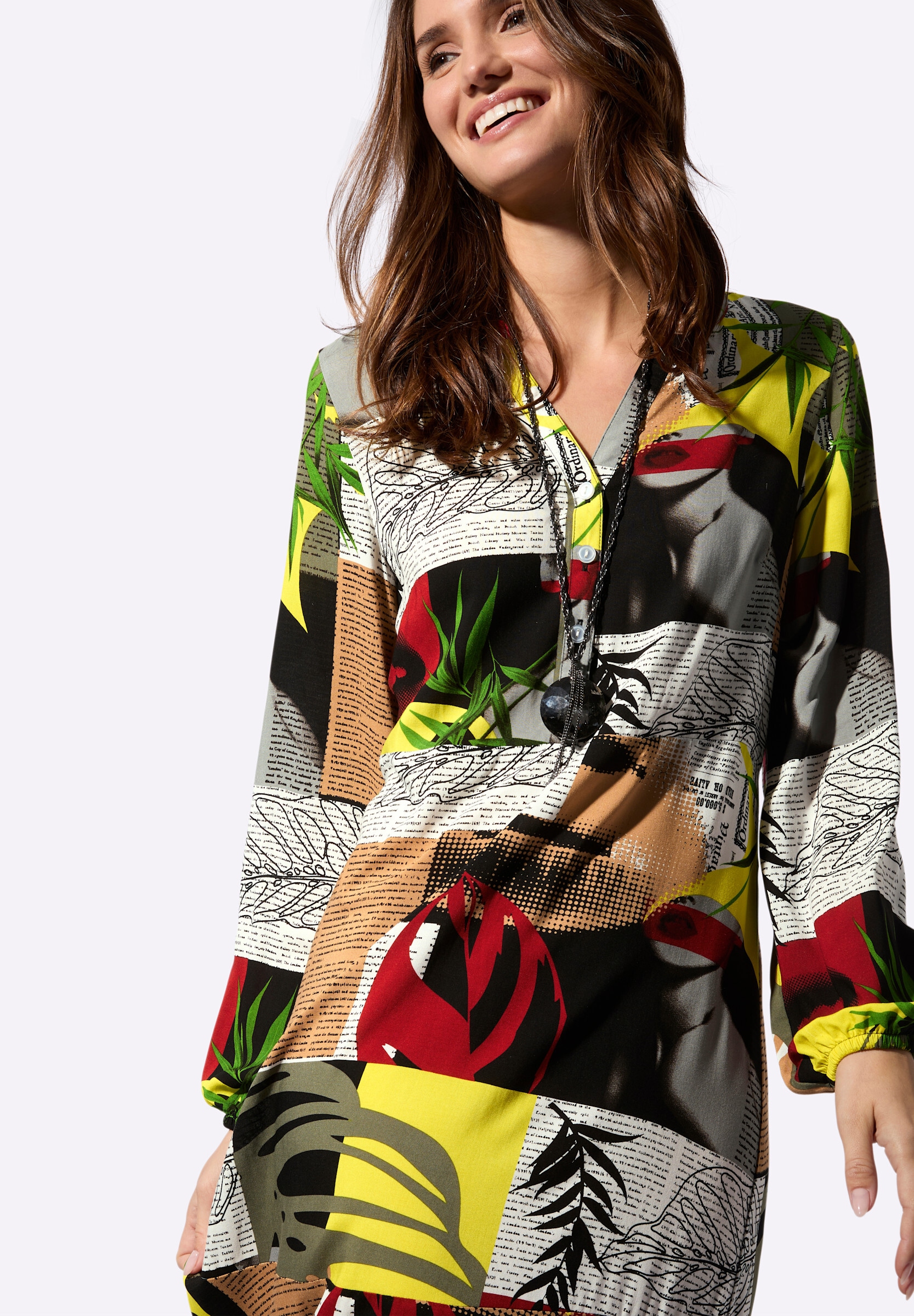 Witt Jerseykleid »Druck-Kleid Druckkleid in leichter A.Linie« Ohne Taschen