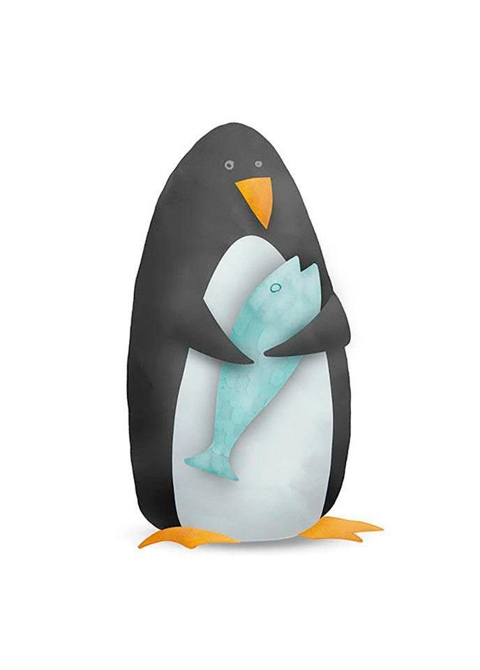 Komar Bild »Cute Animal Penguin« Tiere 1 Stk. tlg. Wandbild zur Dekoration - ohne Rahmen