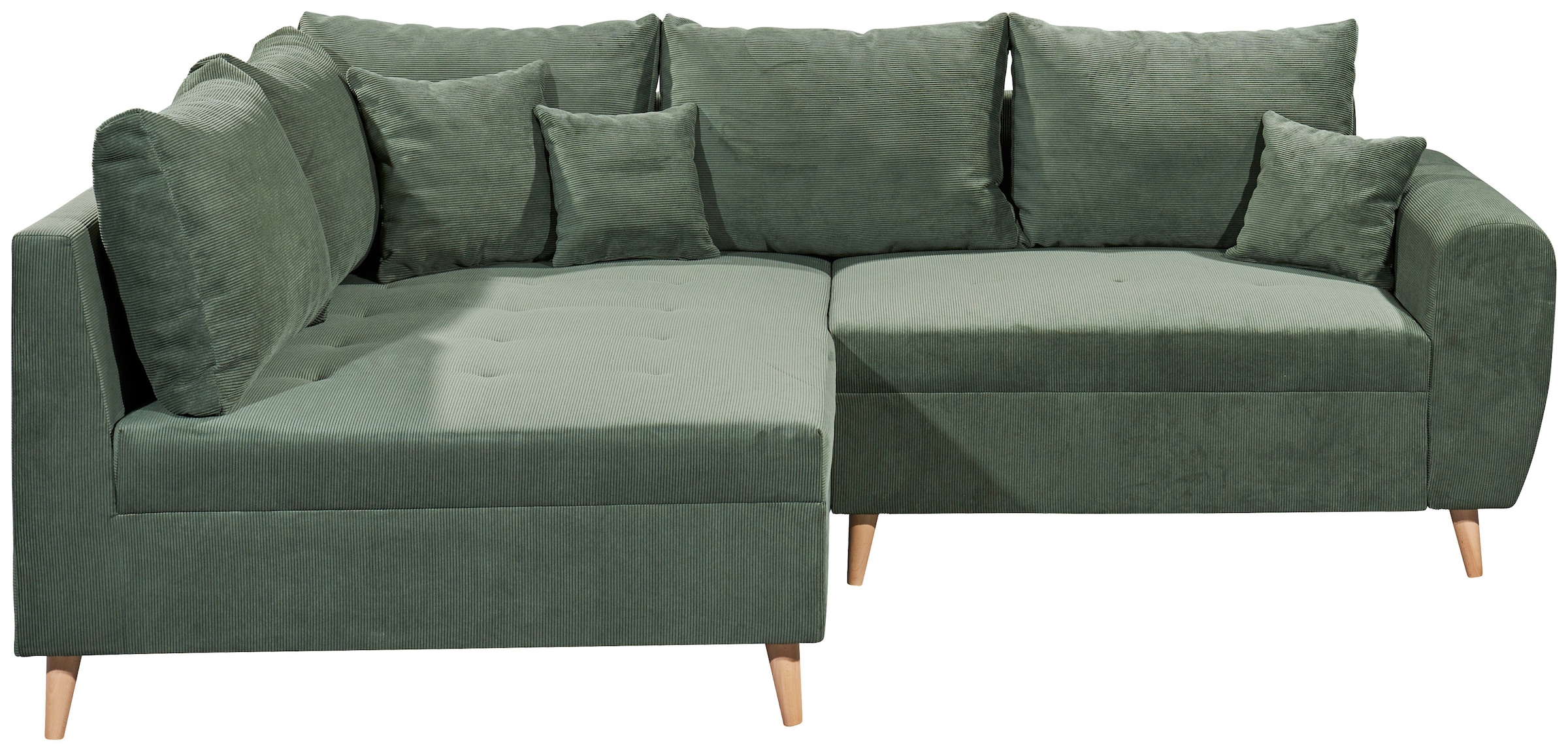 ED EXCITING DESIGN Ecksofa »Calanda L-Form«, mit Hocker & 3 Zierkissen
