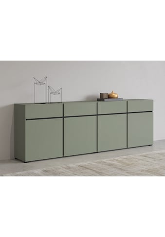 Sideboard »Cross,Breite 225 cm, moderne grifflose Kommode,4 Türen/4 Schubkästen«