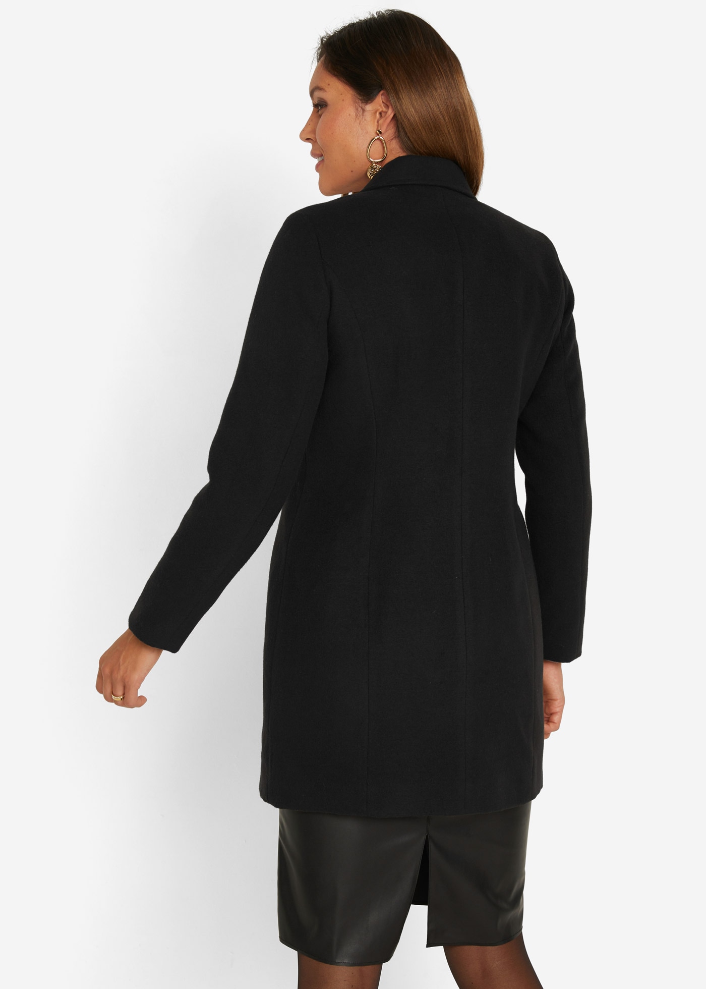 bonprix Wintermantel aus Polyester, Viskose und Elasthan, mit Polyesterfutter