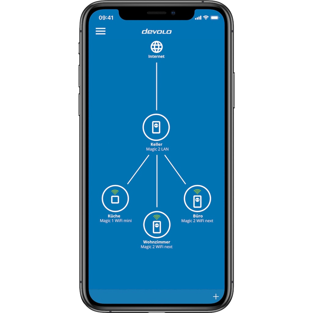 DEVOLO WLAN-Router »Magic 1 WiFi ac Ergänzung (1200Mbit, Powerline + WLAN, 2x LAN, Mesh)«